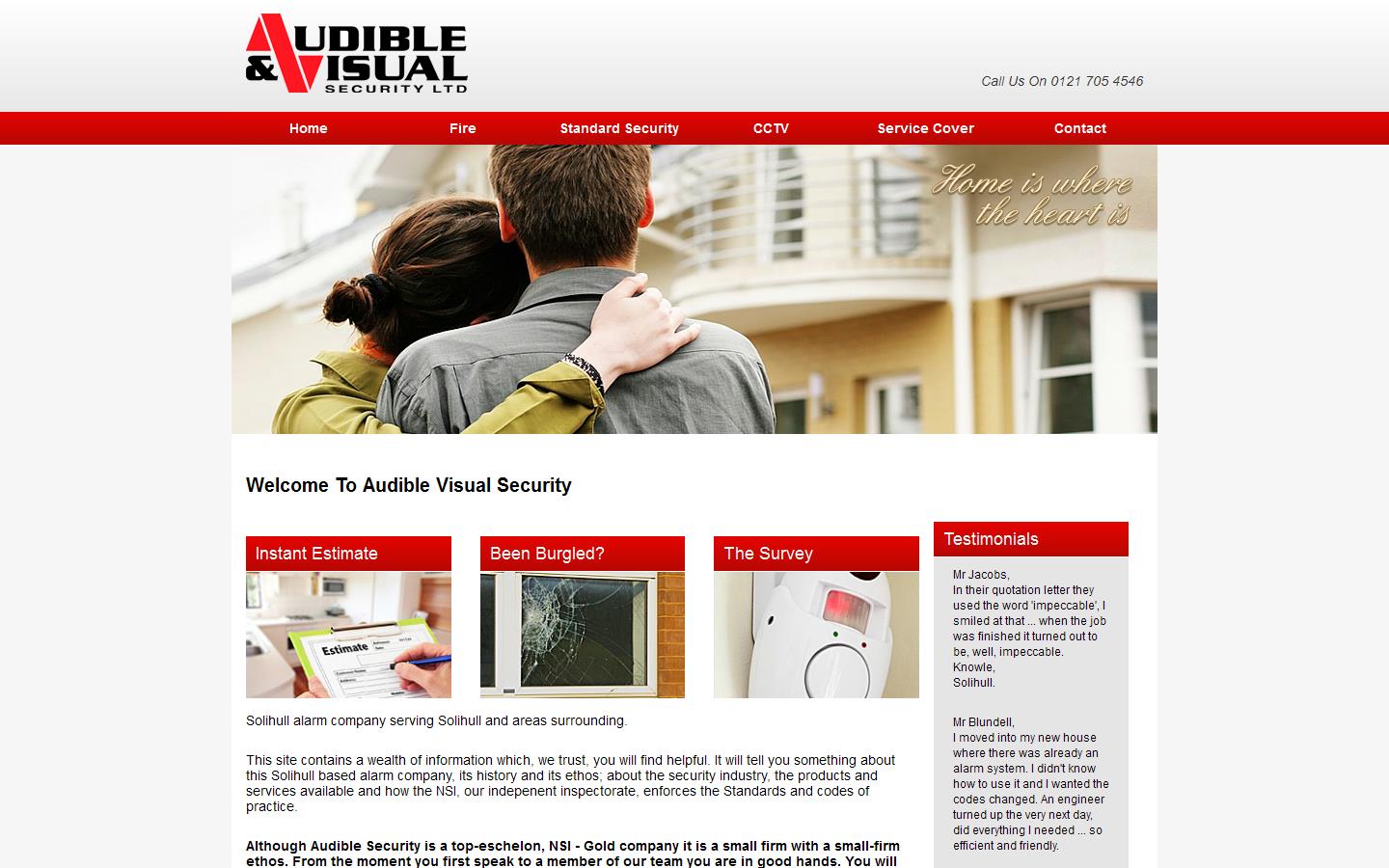 Audible & Visual Security Ltd Website