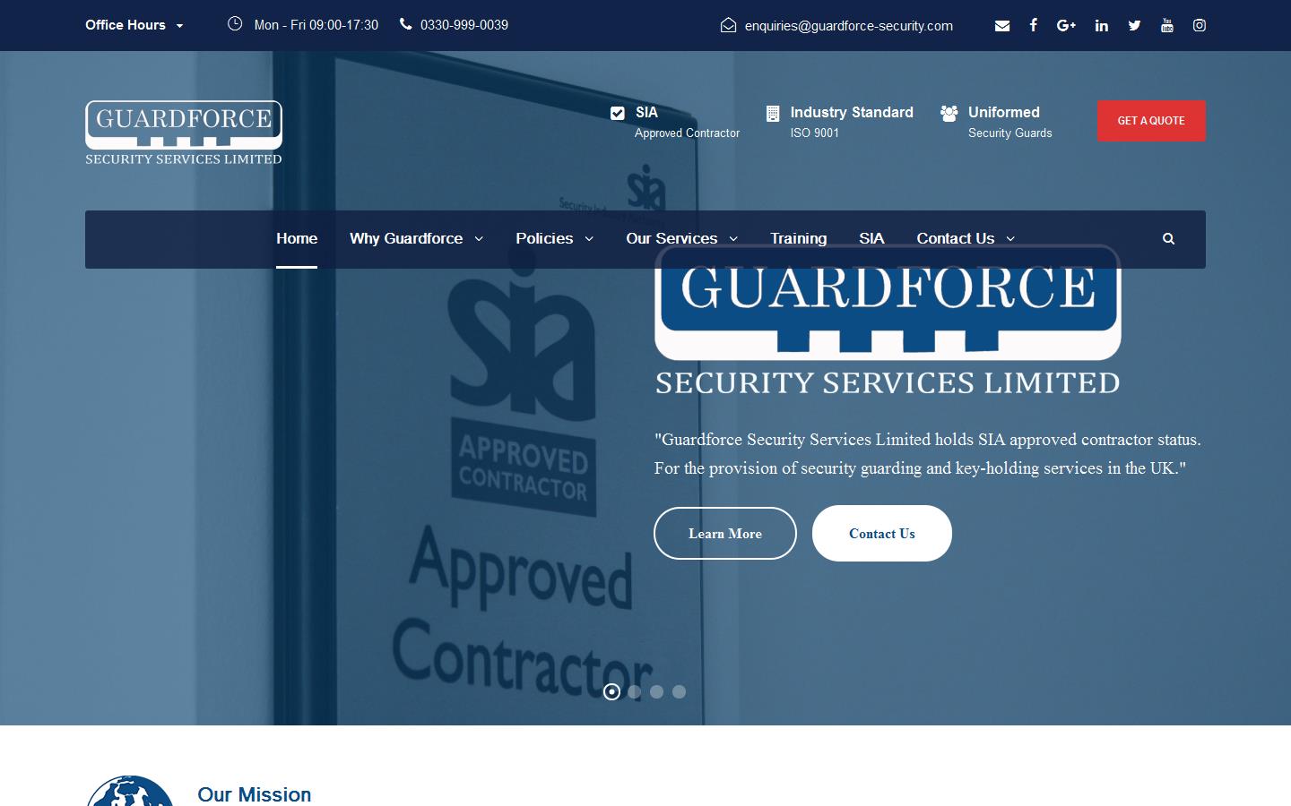 Guardforce Security Services Ltd Website