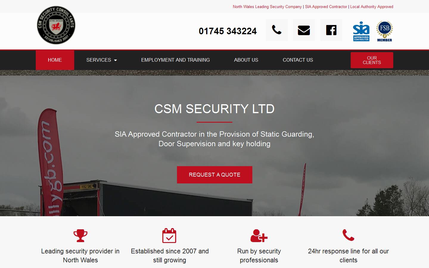 C S M Security Consultants Ltd Website