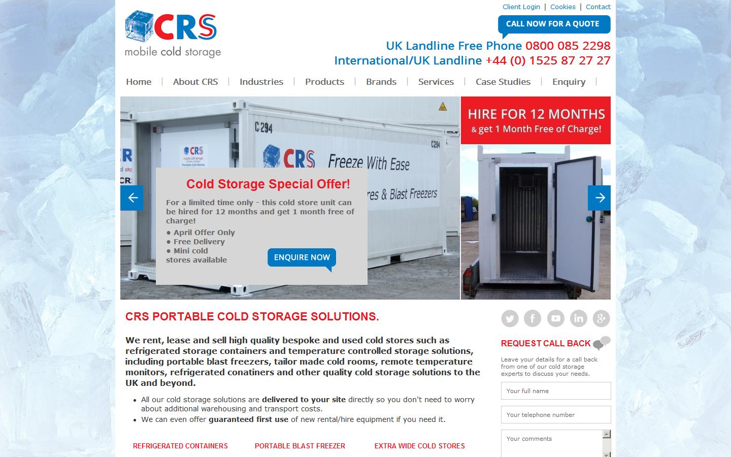 CRS Cold Storage Limited Website