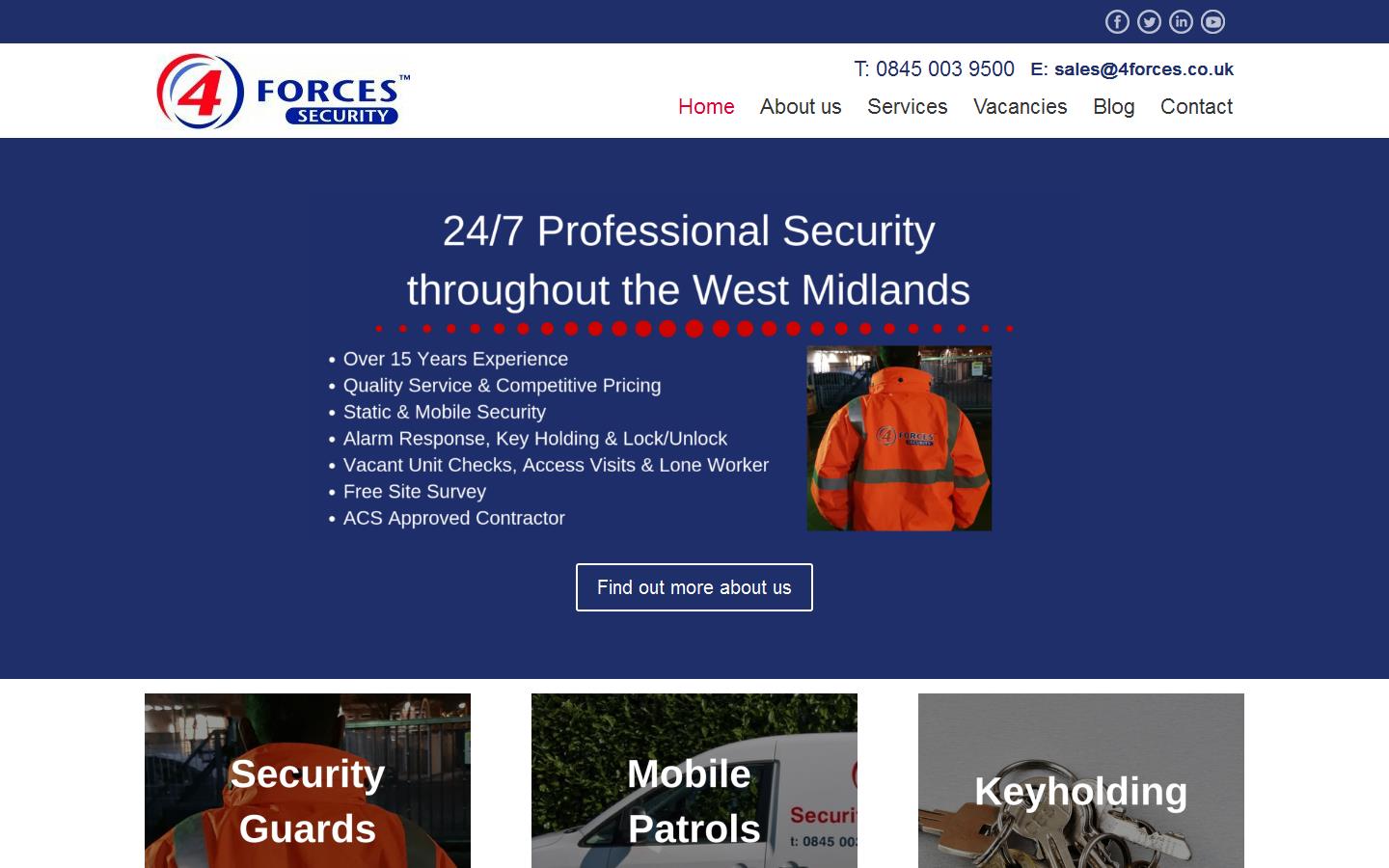 4 Forces Keyholding Website