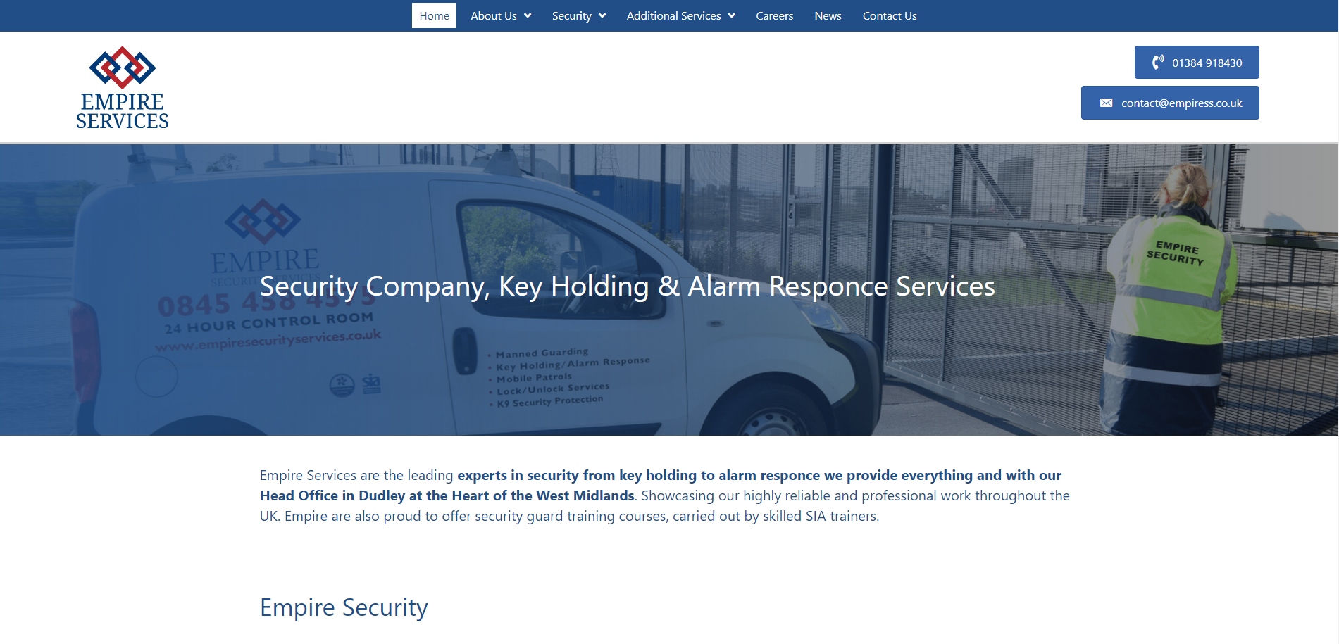 Empire Security Services Website