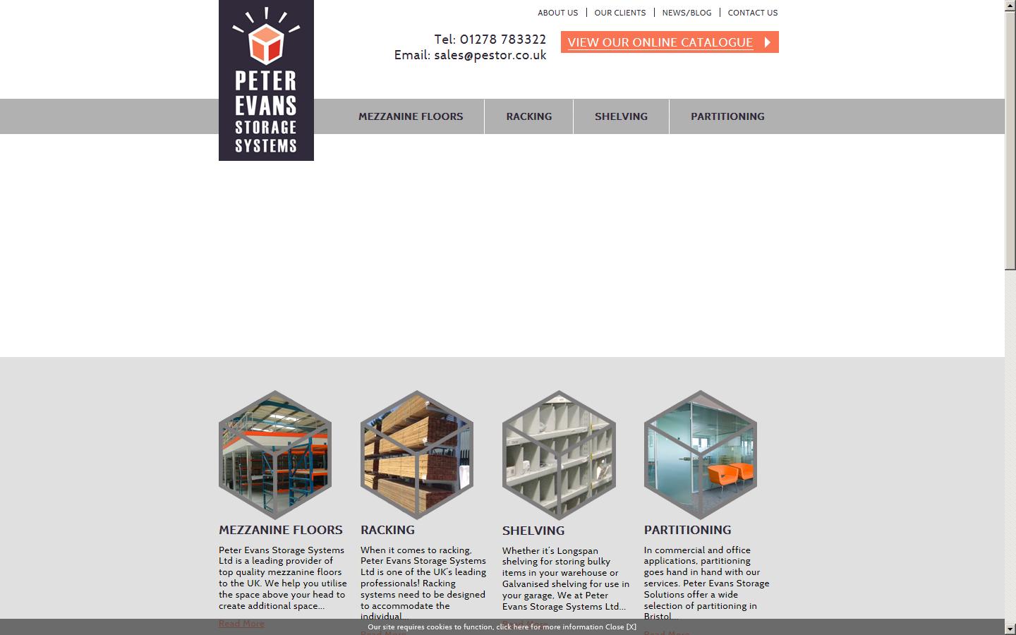 Peter Evans Storage Systems Ltd Website