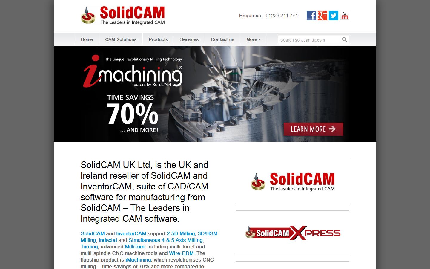 Solidcam UK Ltd Website