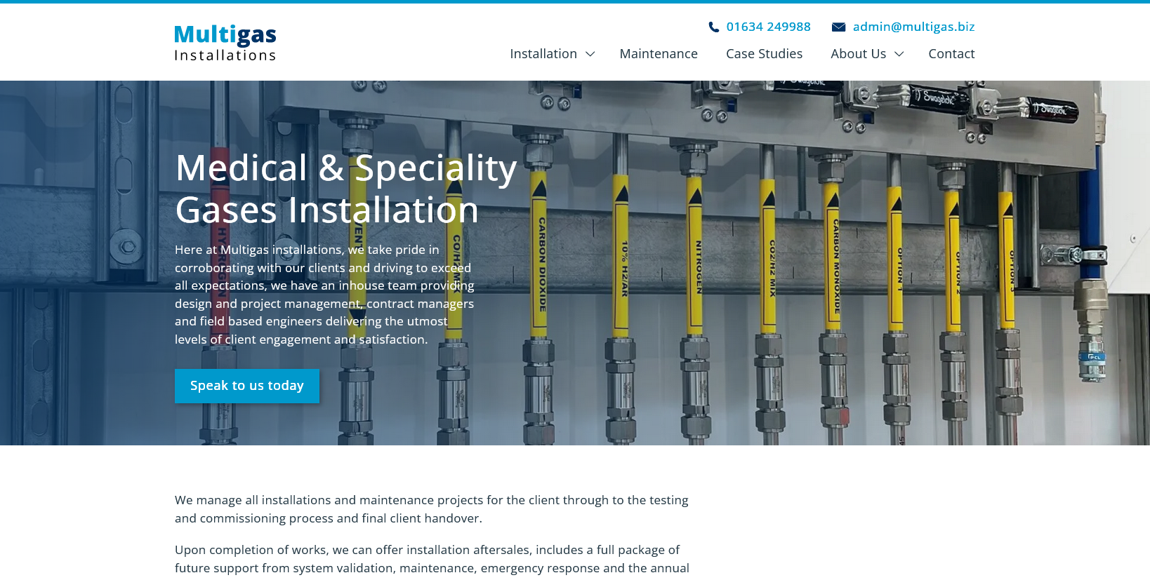 Multigas Installations Ltd Website