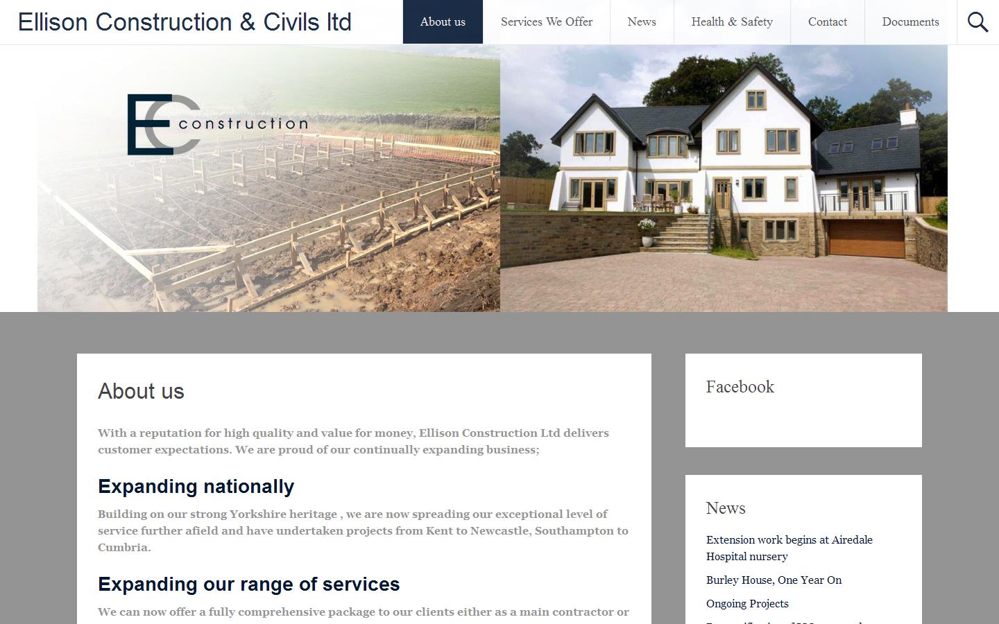 Ellison Construction Ltd Website