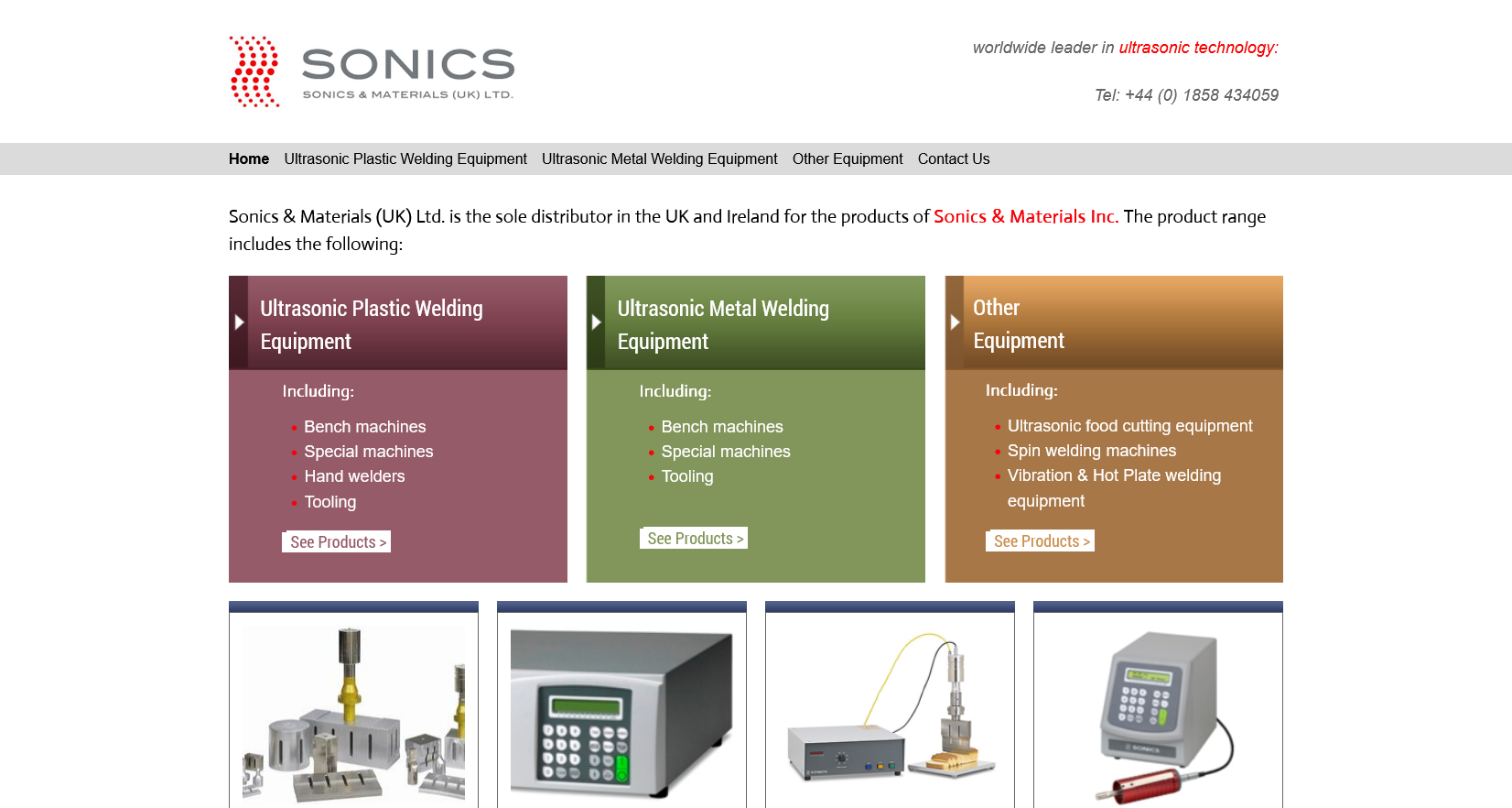 Sonics & Materials (UK) Ltd Website