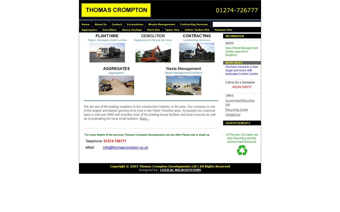 Thomas Crompton Demolition Website