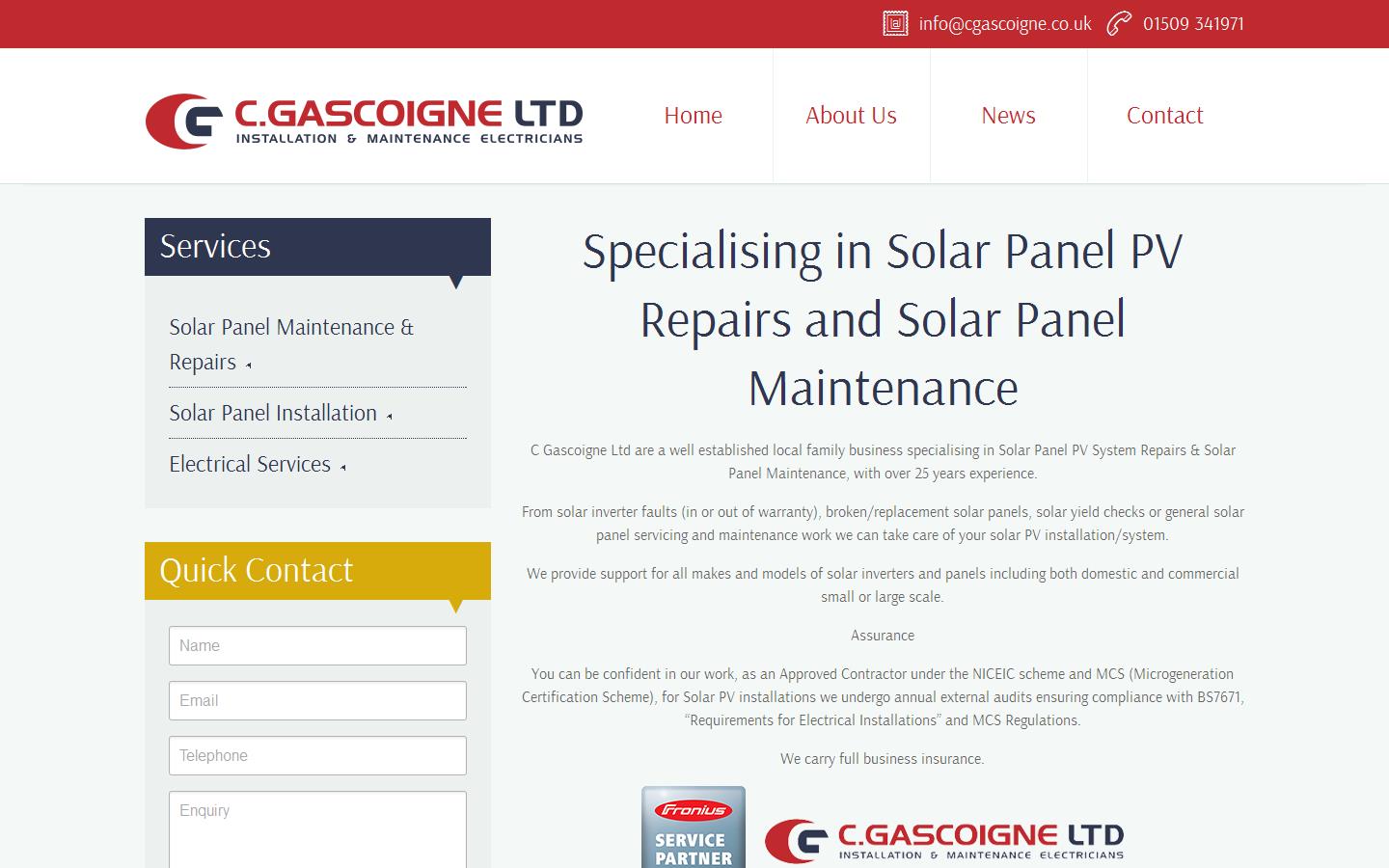 C Gascoigne Ltd Website