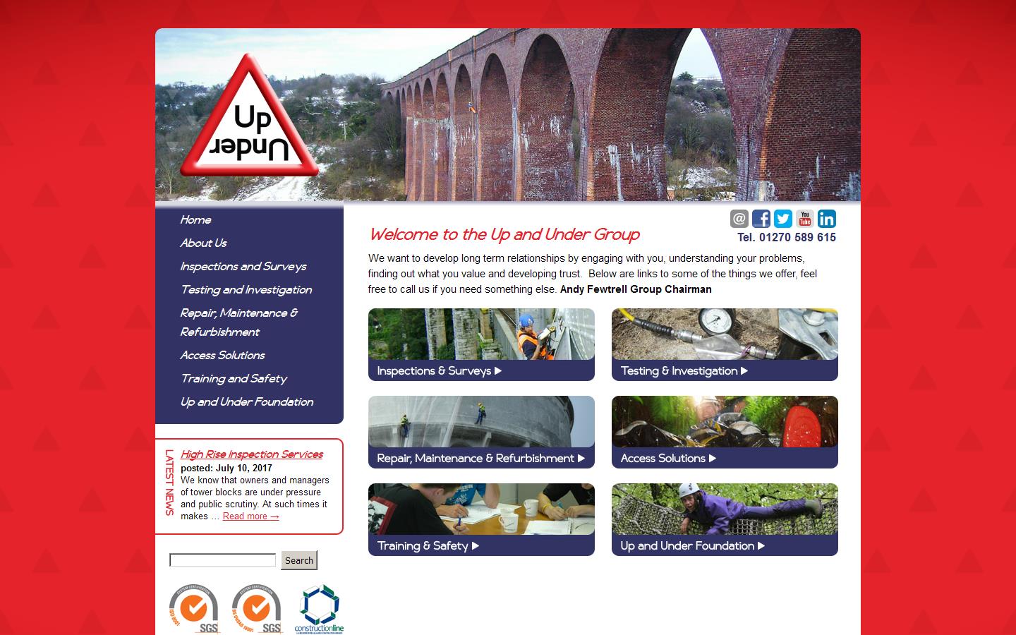 The Up & under Group Website