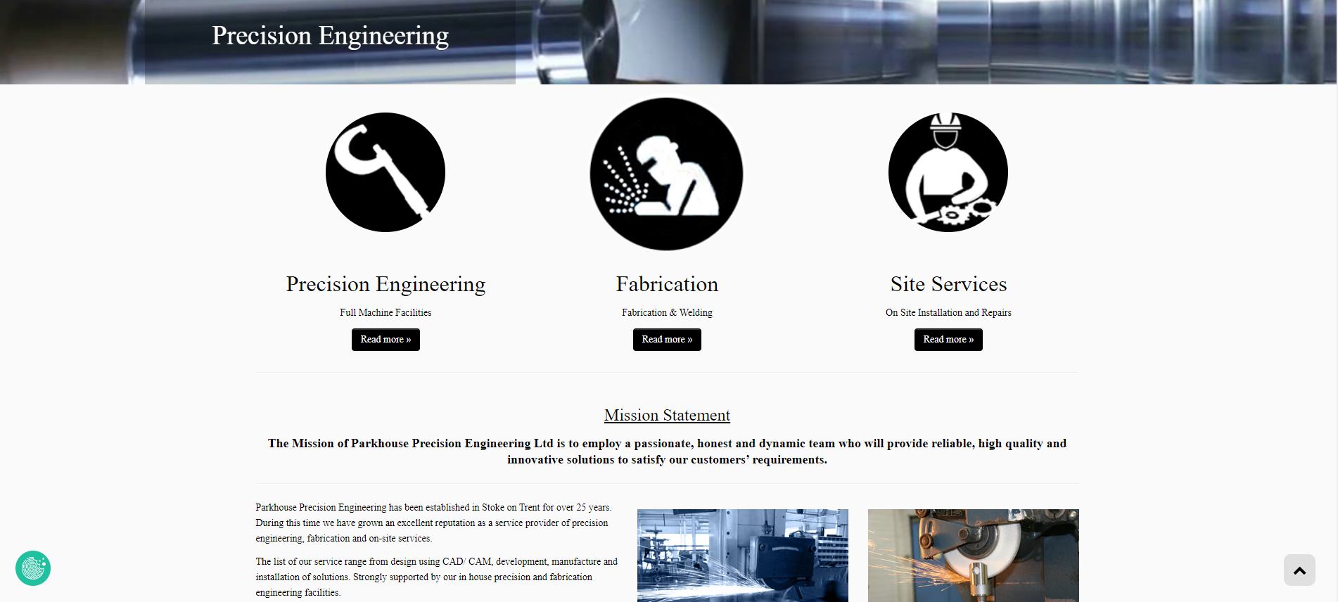 Parkhouse Engineering Ltd Website