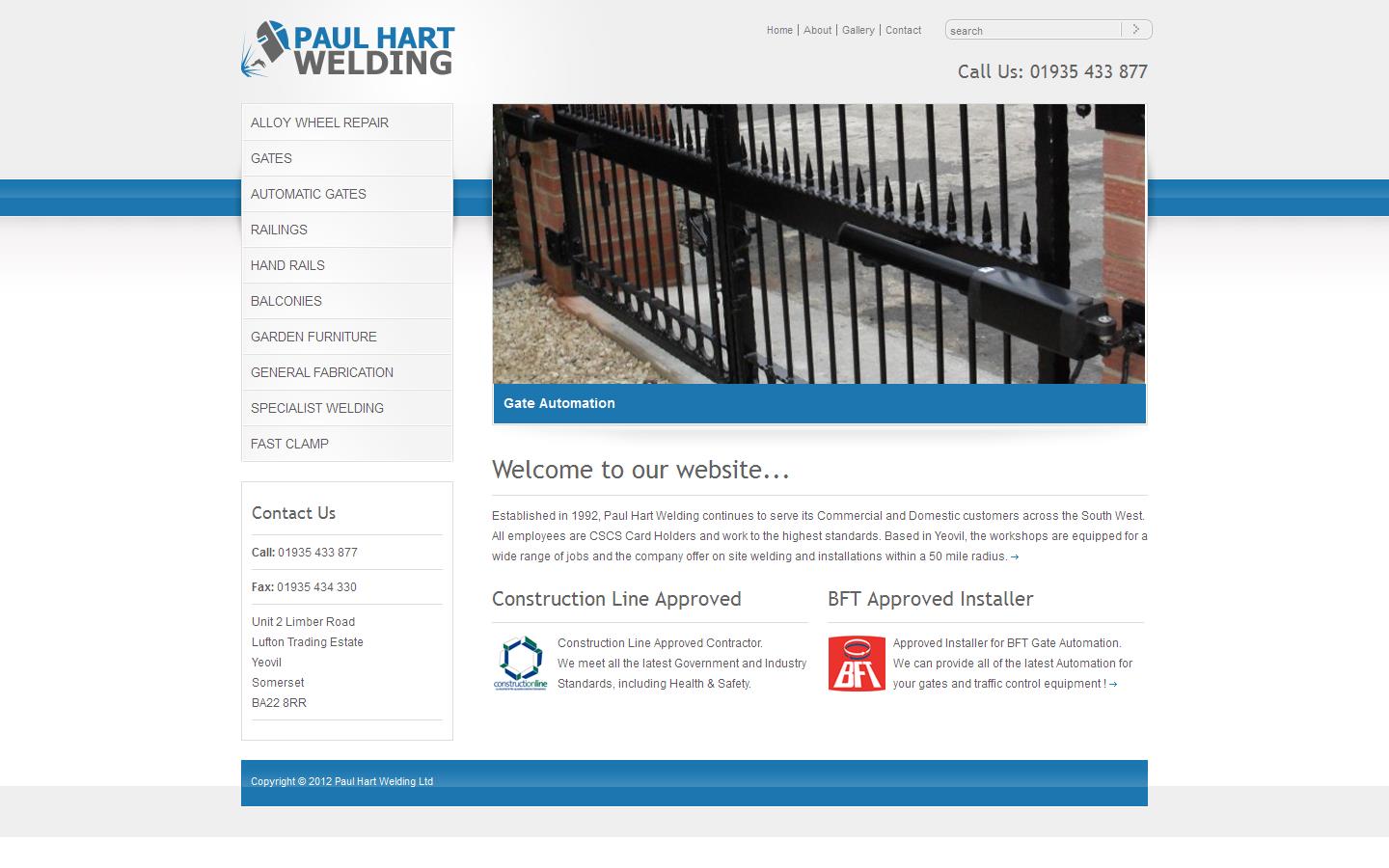 Paul Hart Welding Website