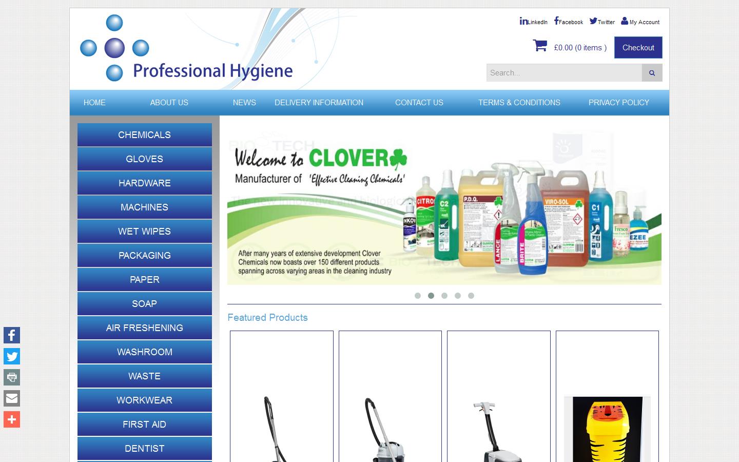 Professional Hygiene Ltd Website