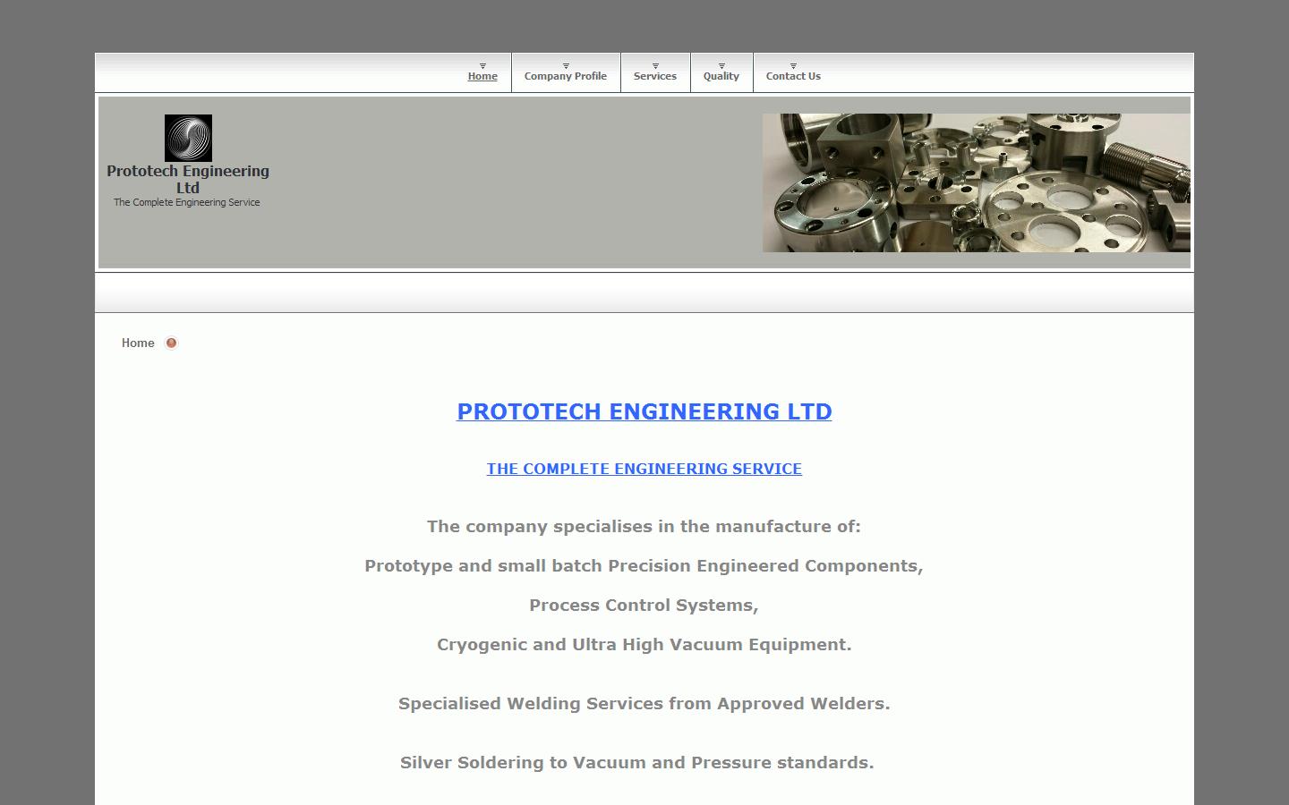 Prototech Engineering Ltd Website