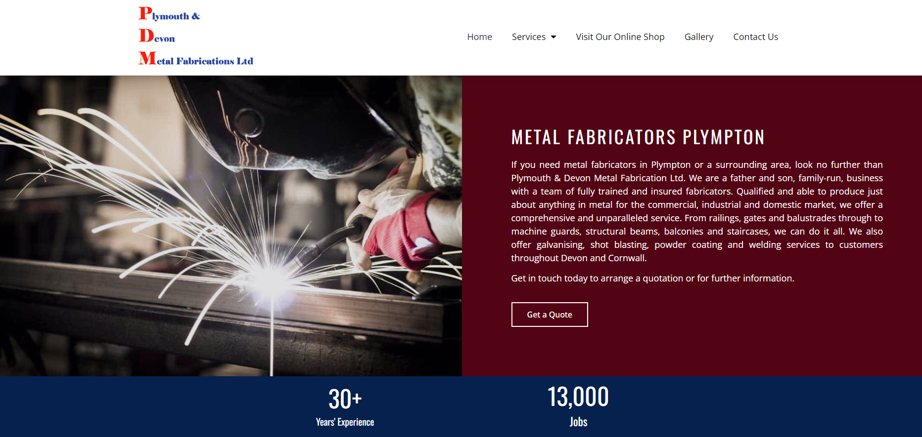 P D M Fabrications Ltd Website