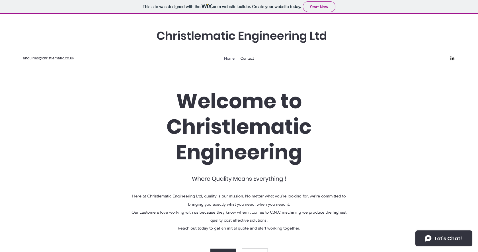 Christlematic Engineering Ltd Website