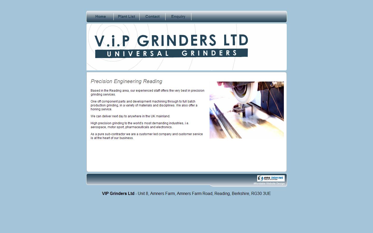 V I P Grinders Ltd Website