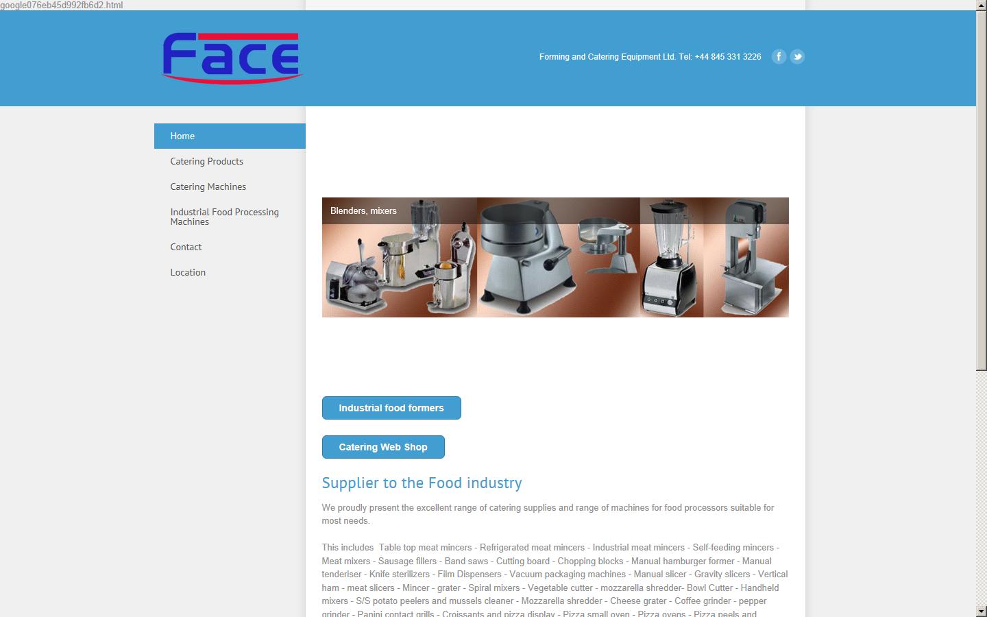 Forming & Catering Equipment Ltd Website