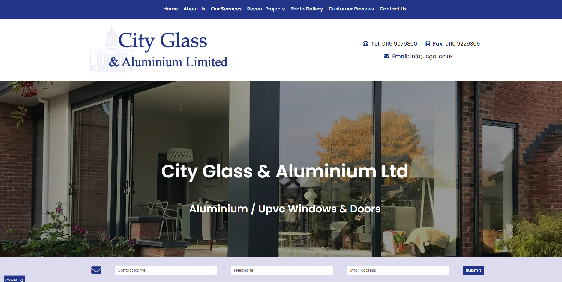 City Glass & Aluminium Ltd Website