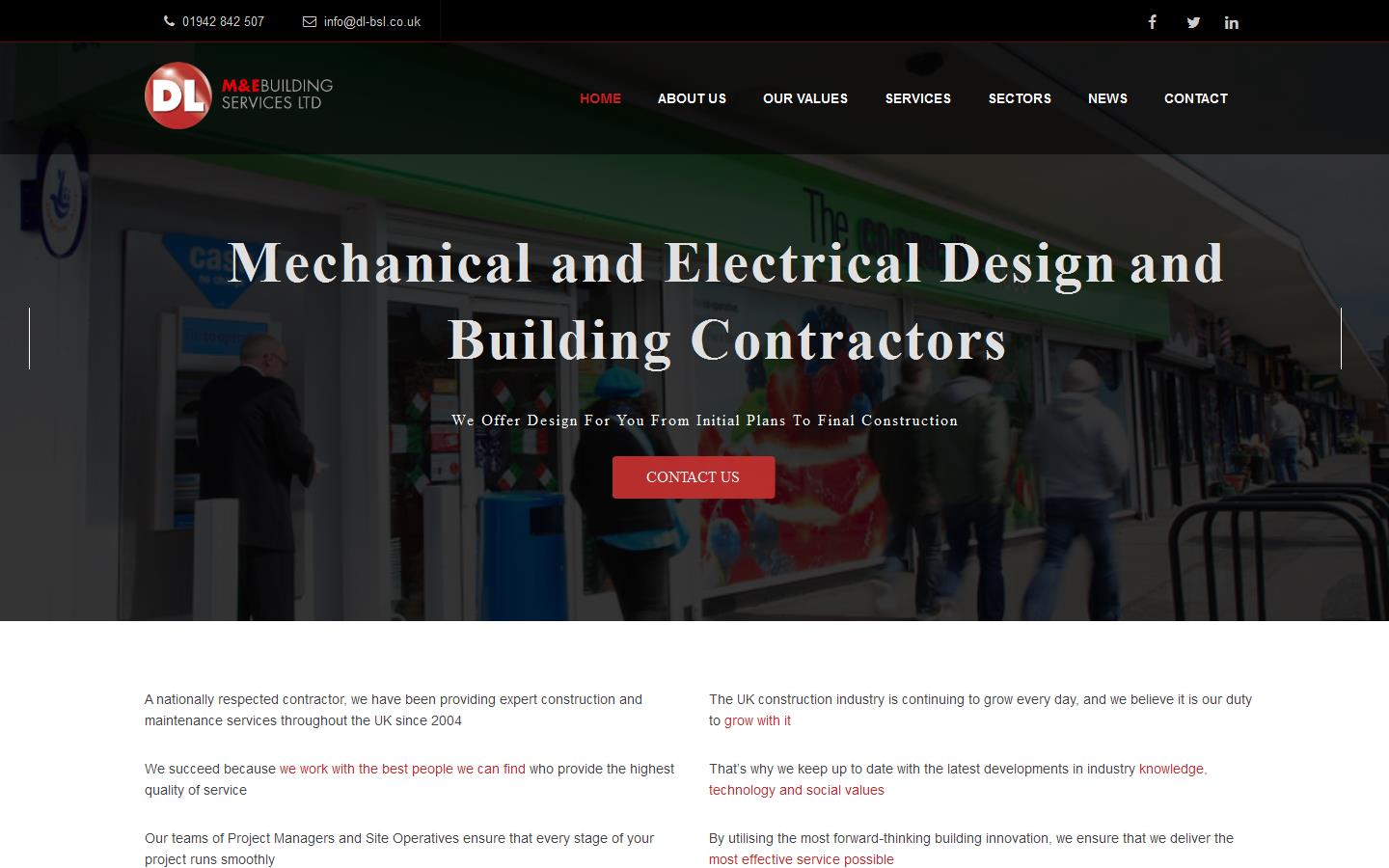 DL M&E Building Services Ltd Website