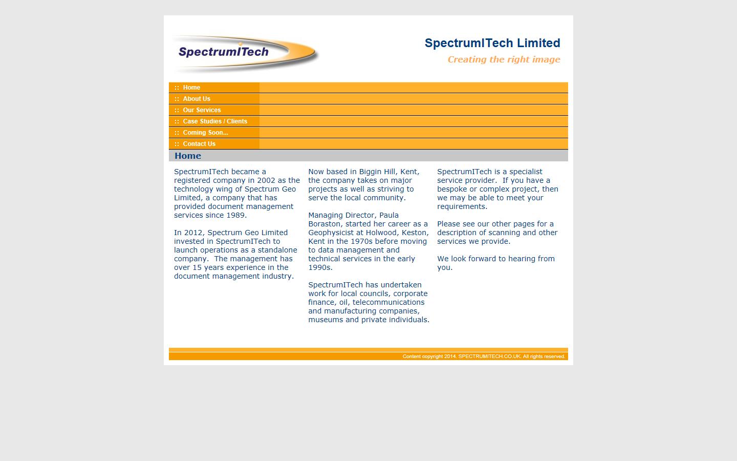 SpectrumITech Ltd Website