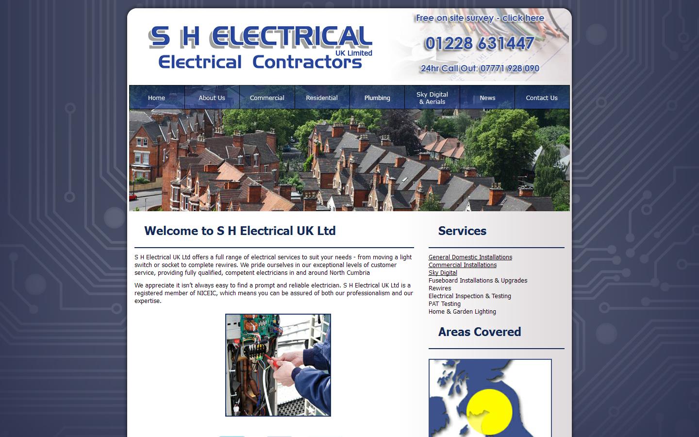 S H Electrical Website