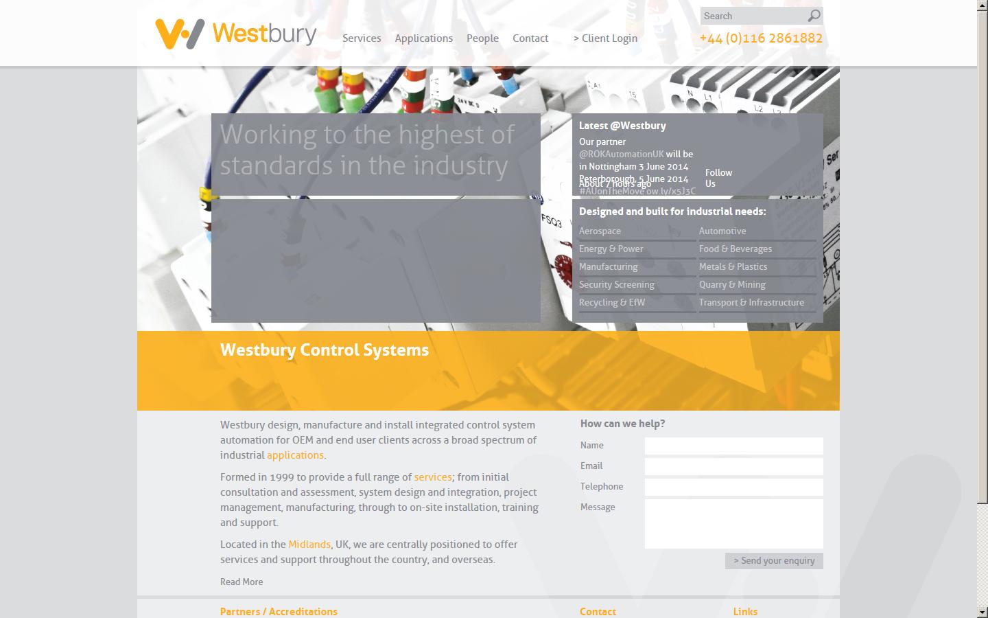 Westbury Control Systems Website