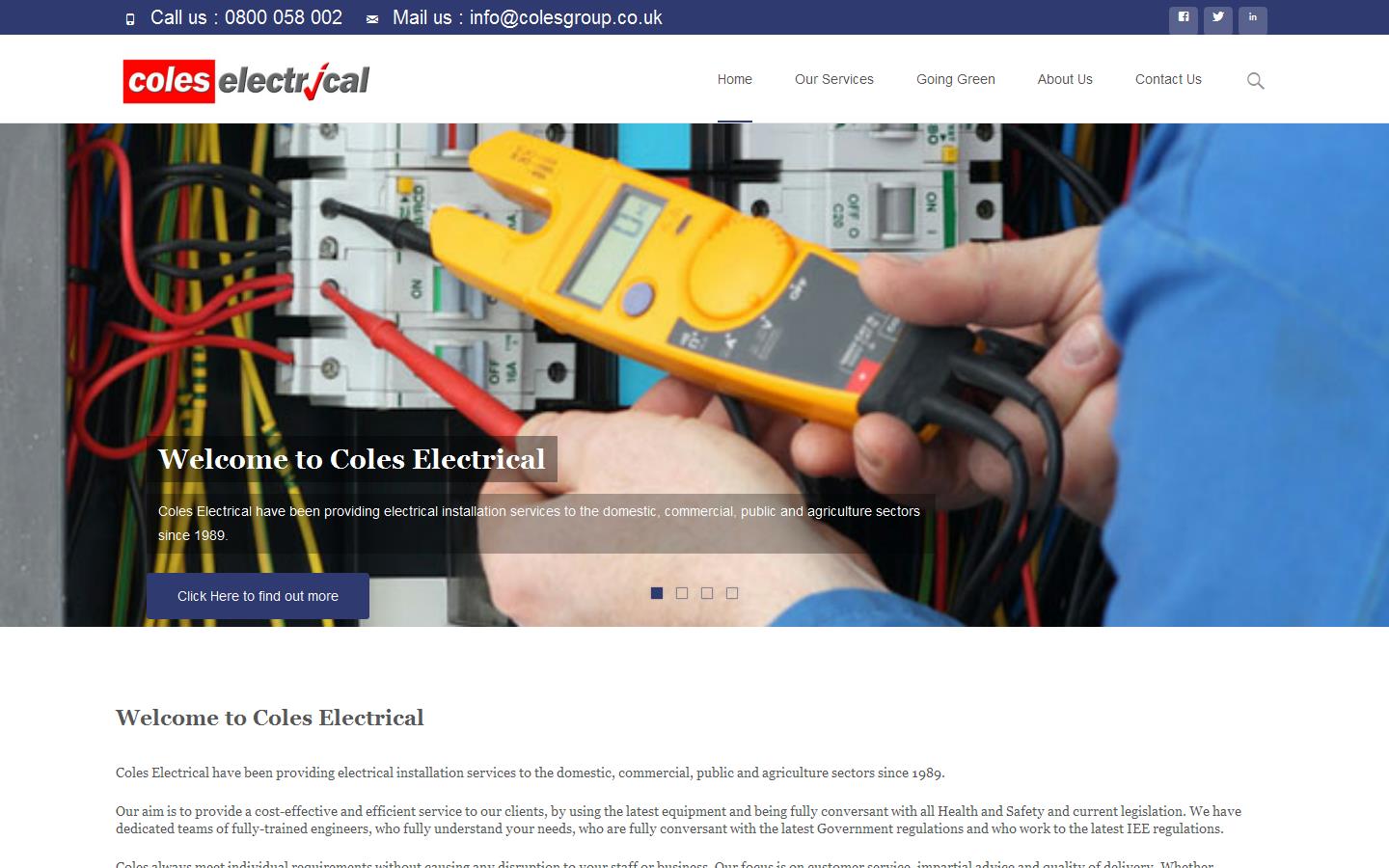 Coles Electrical Website