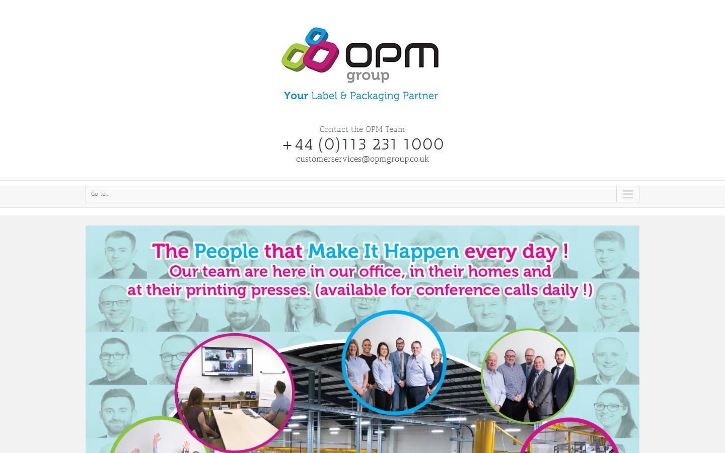 OPM (Labels & Packaging) Group Ltd Website