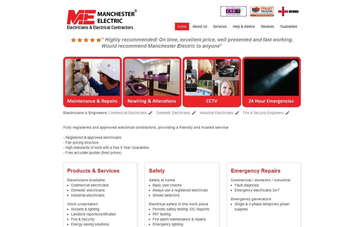 Manchester Electric Website