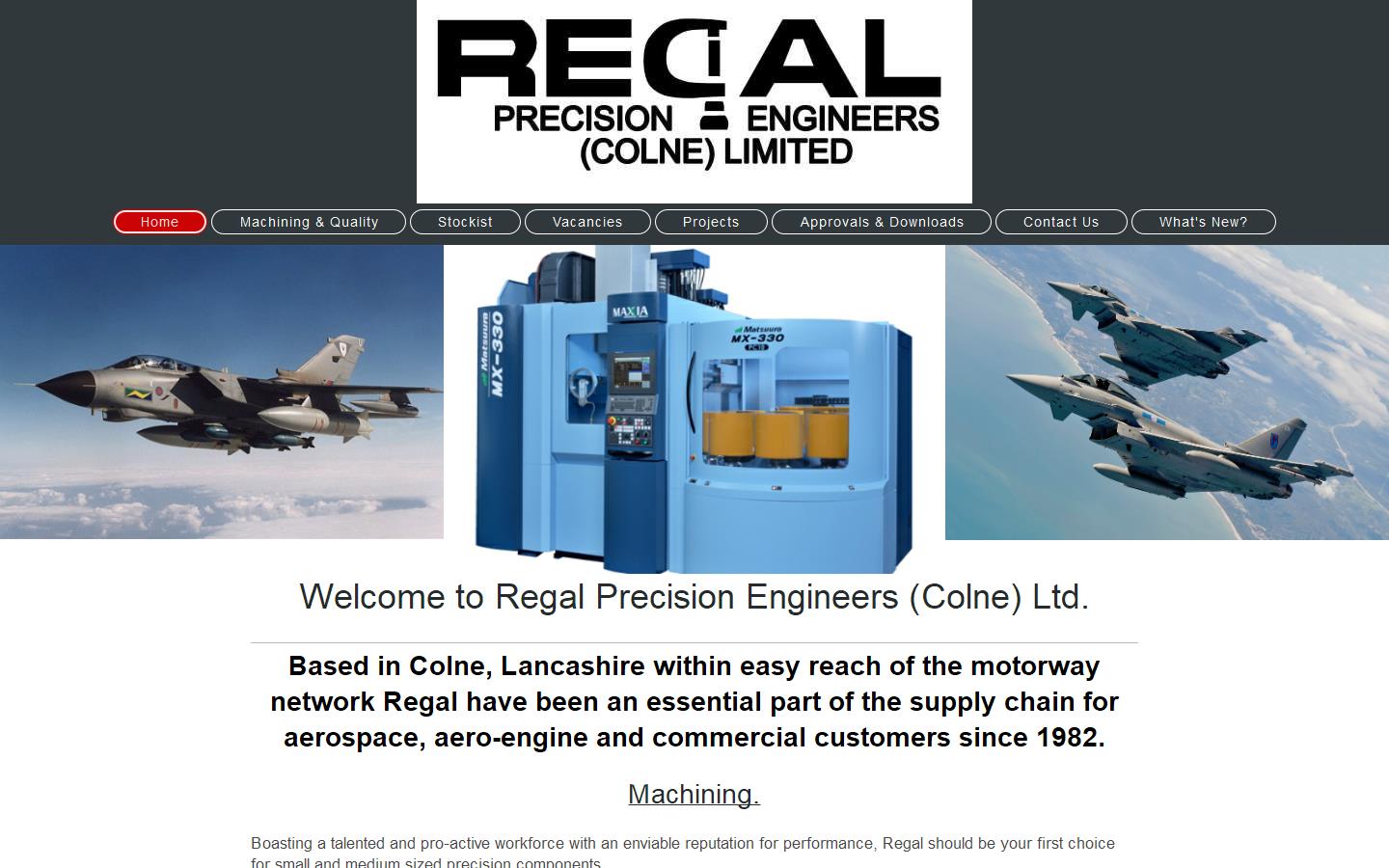 Regal Precision Engineers Colne Ltd Website