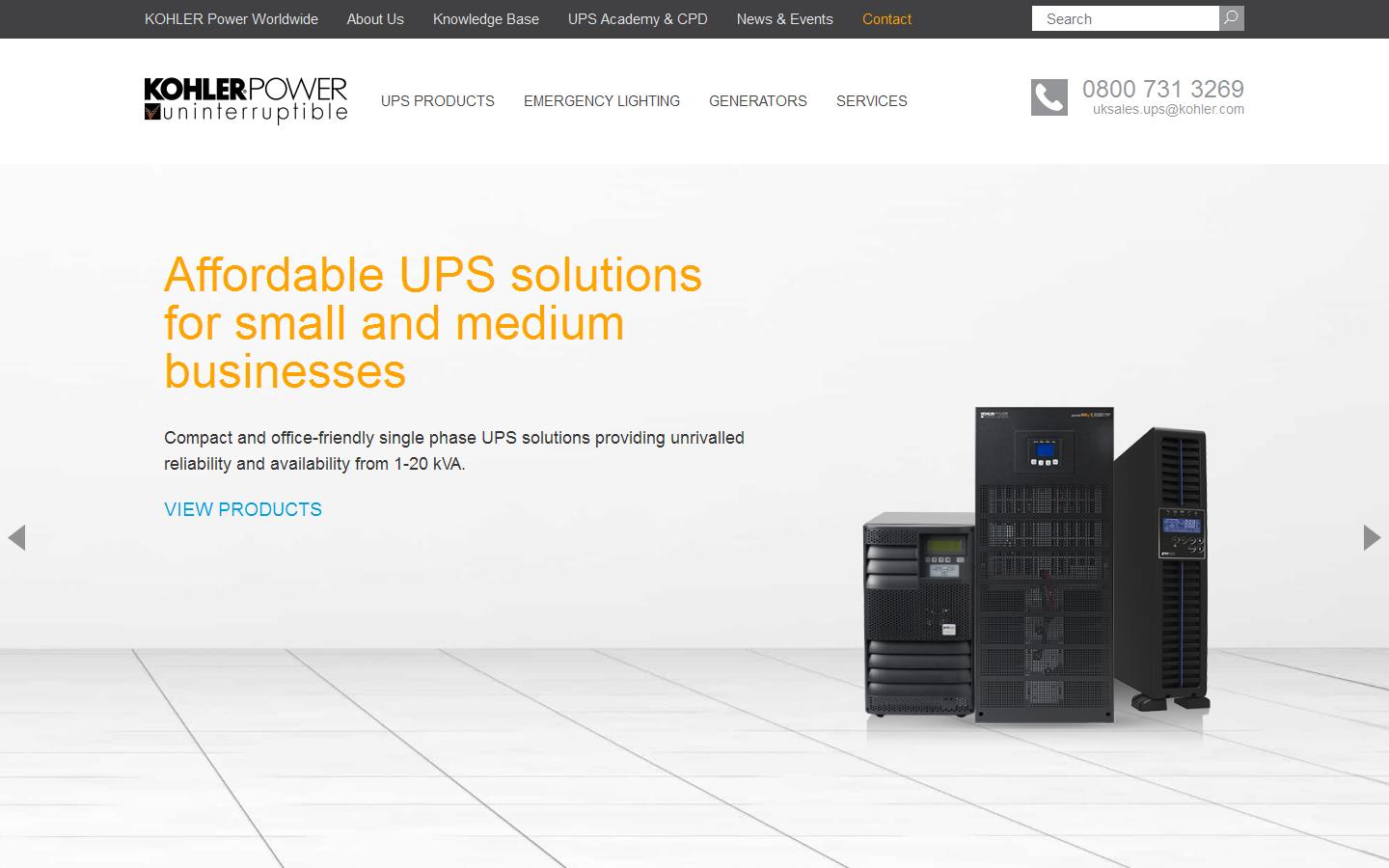 Kohler Uninterruptible Power Website