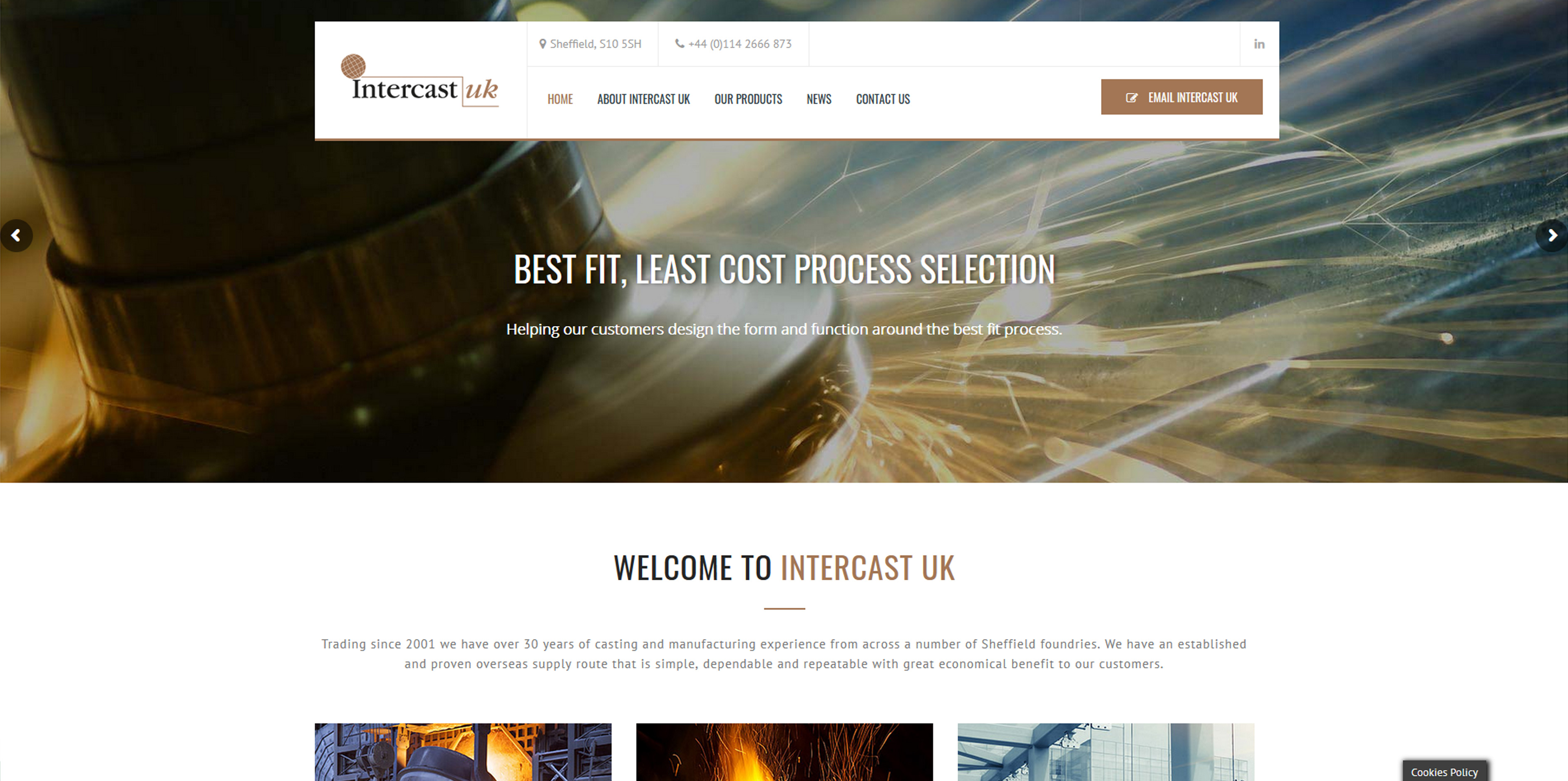 Intercast UK Ltd Website