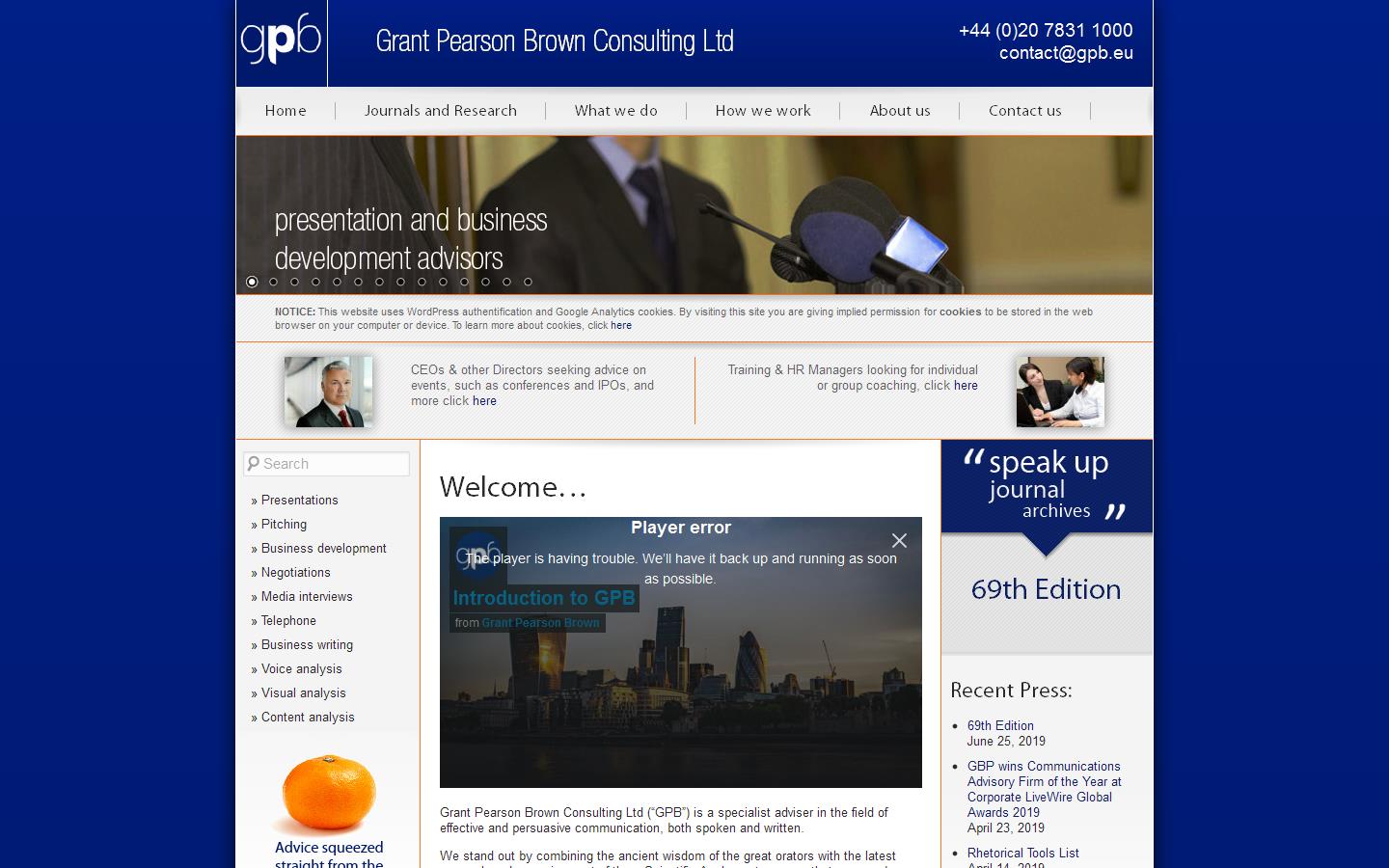 Grant Pearson Brown Consulting Ltd Website