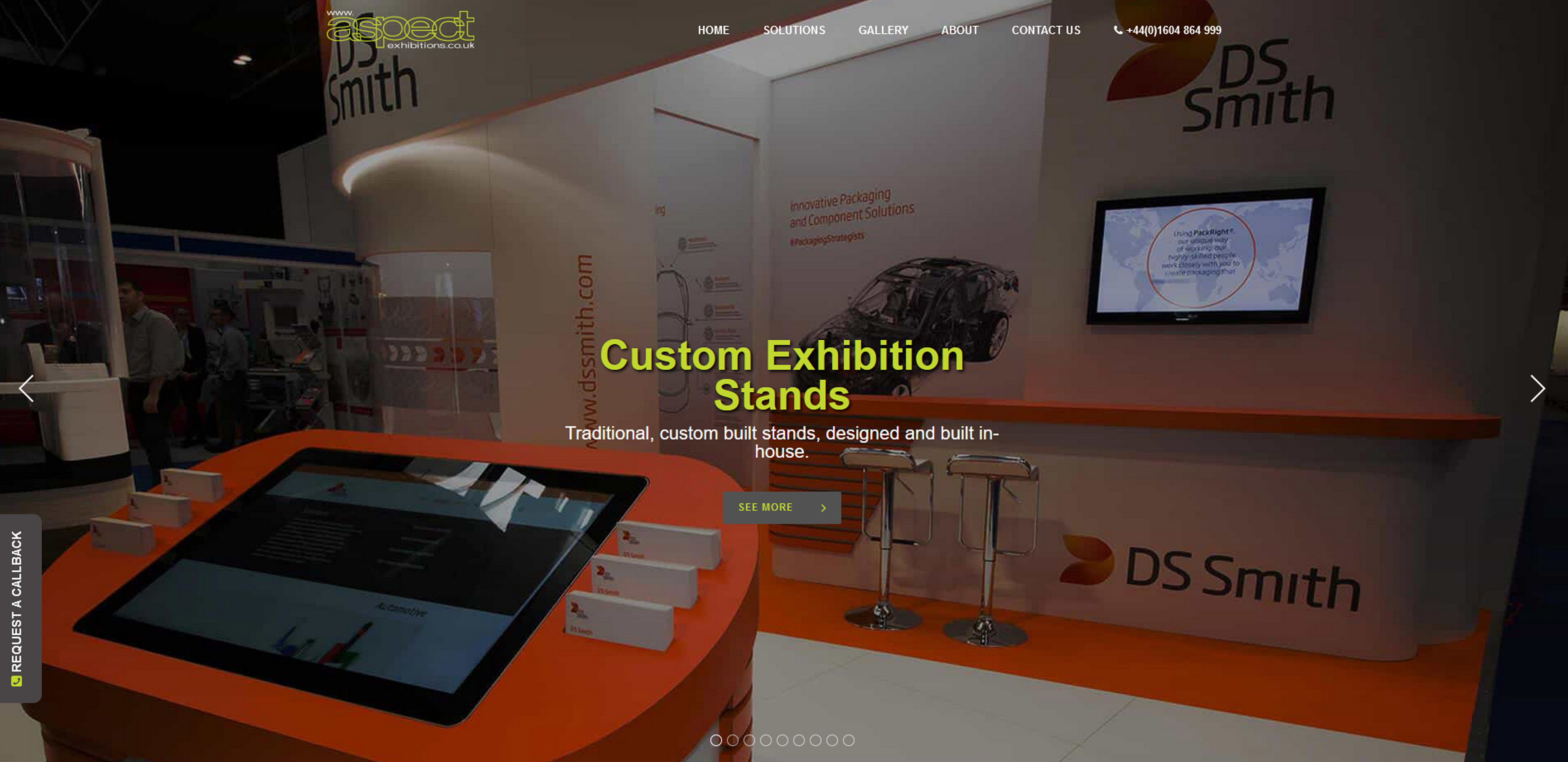 Aspect Exhibitions Website