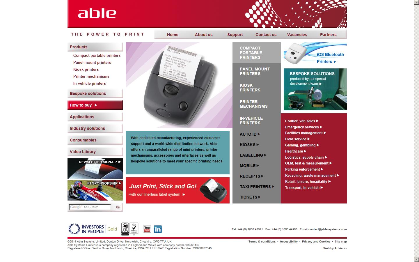 Able Systems Ltd Website