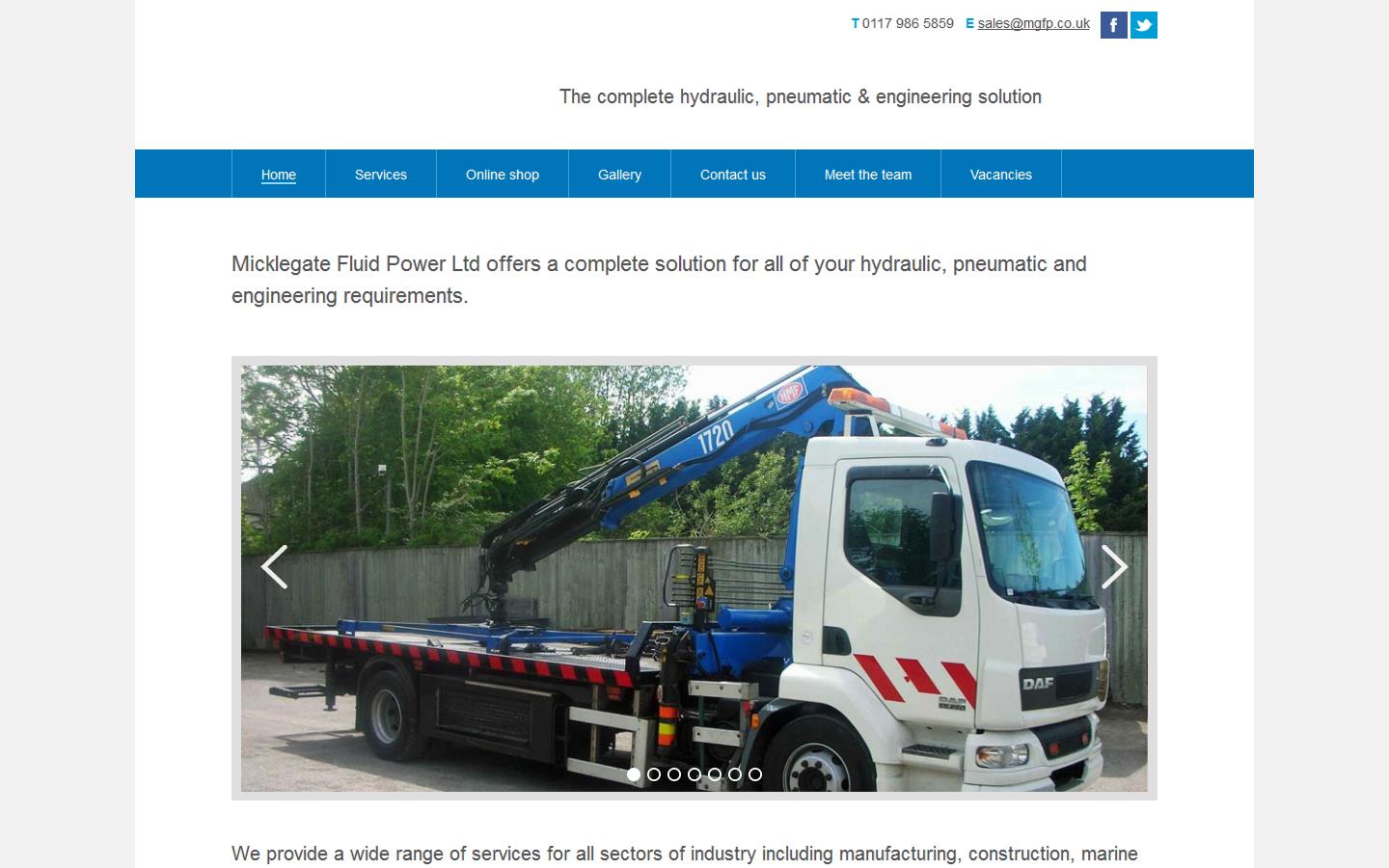 Micklegate Fluid Power Ltd Website