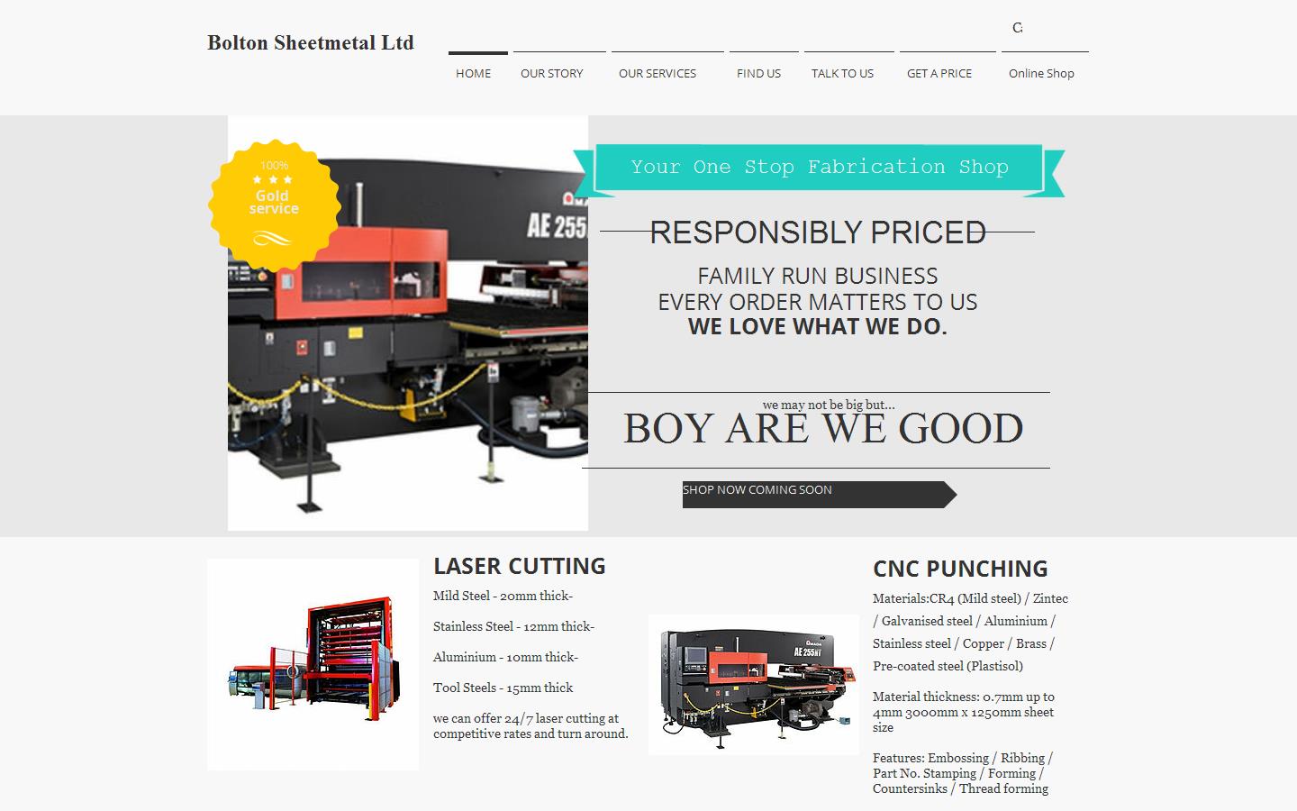 Bolton Sheetmetal Ltd Website