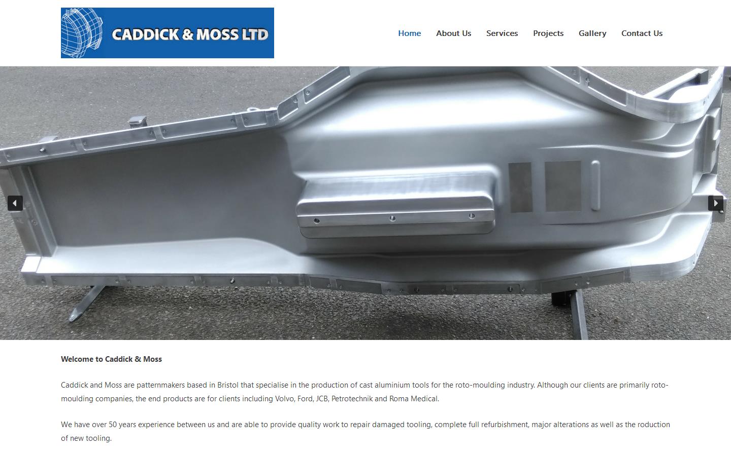 Caddick & Moss Ltd Website