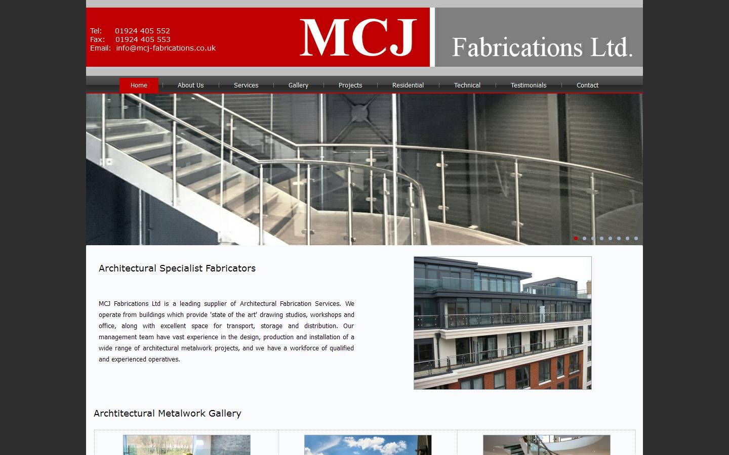 M C J Fabrications Ltd Website