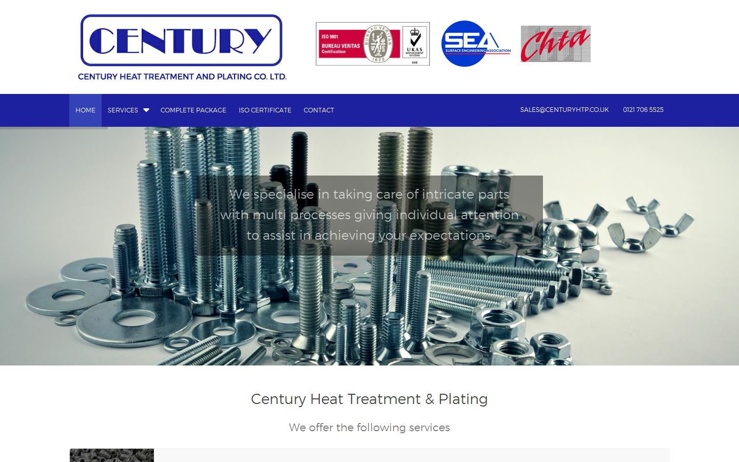 Century Heat Treatment & Plating Co. Ltd Website