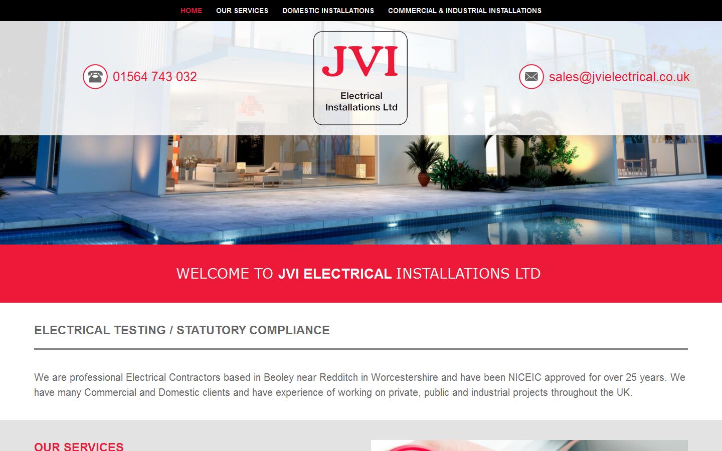 J V I Electrical Installations Ltd Website