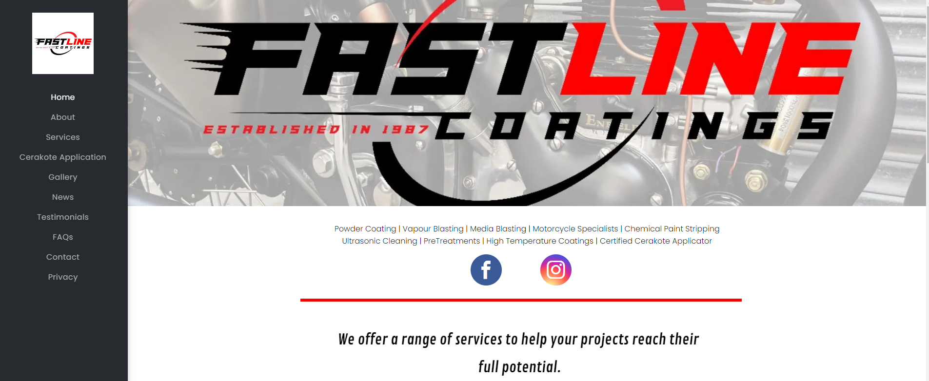 Fast Line Coatings Ltd Website