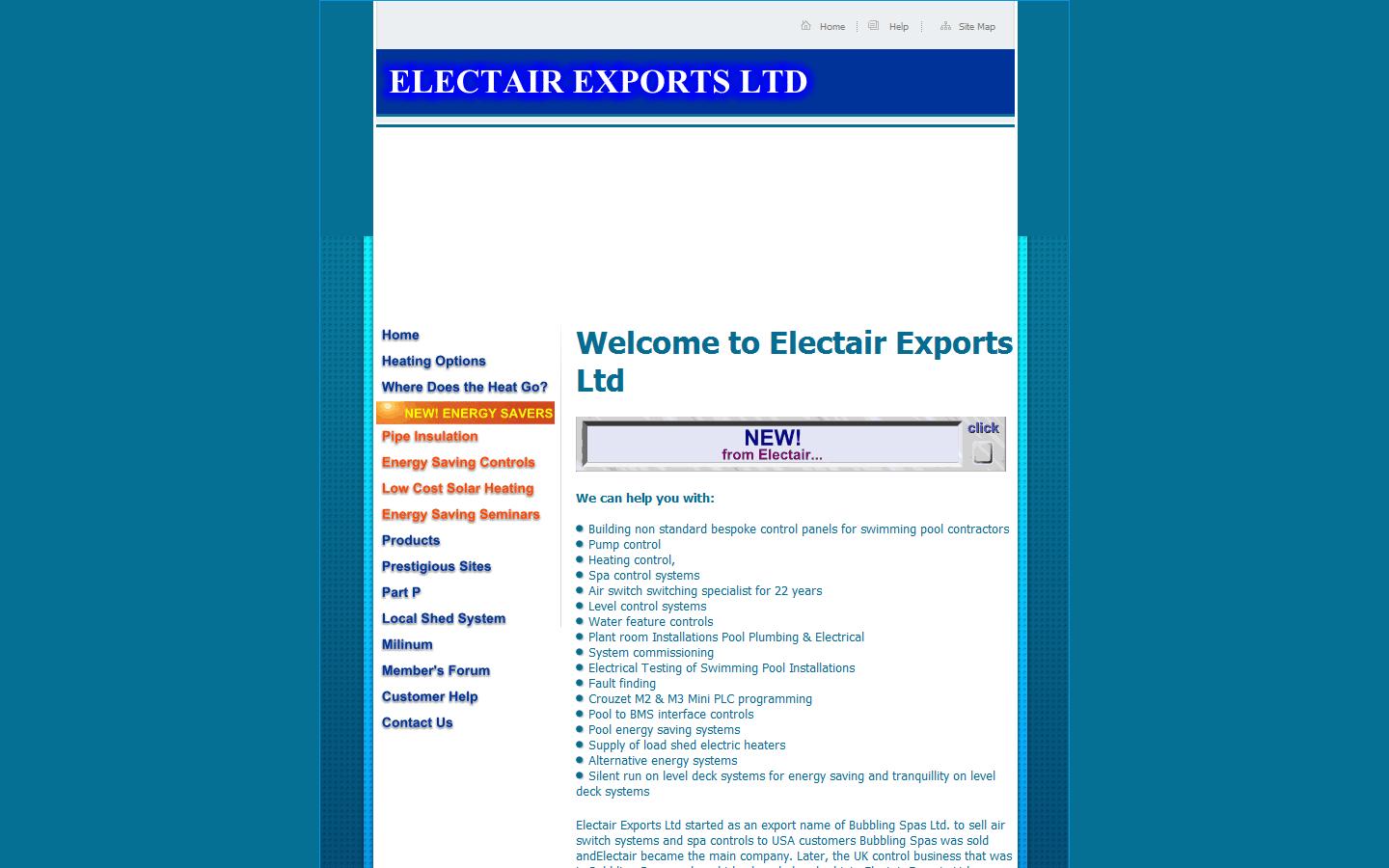 Electair Exports Ltd Website