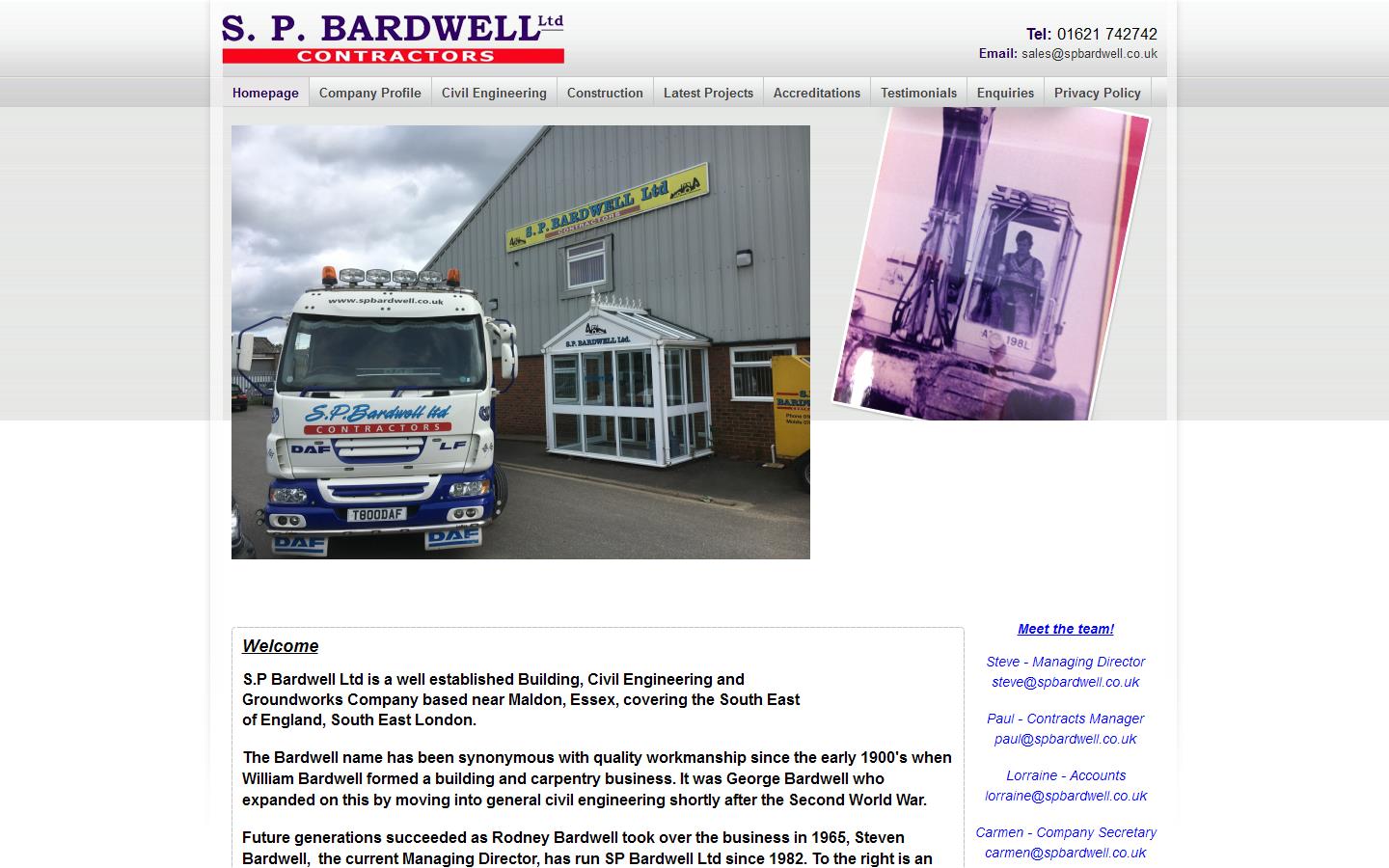 S P Bardwell Ltd Website