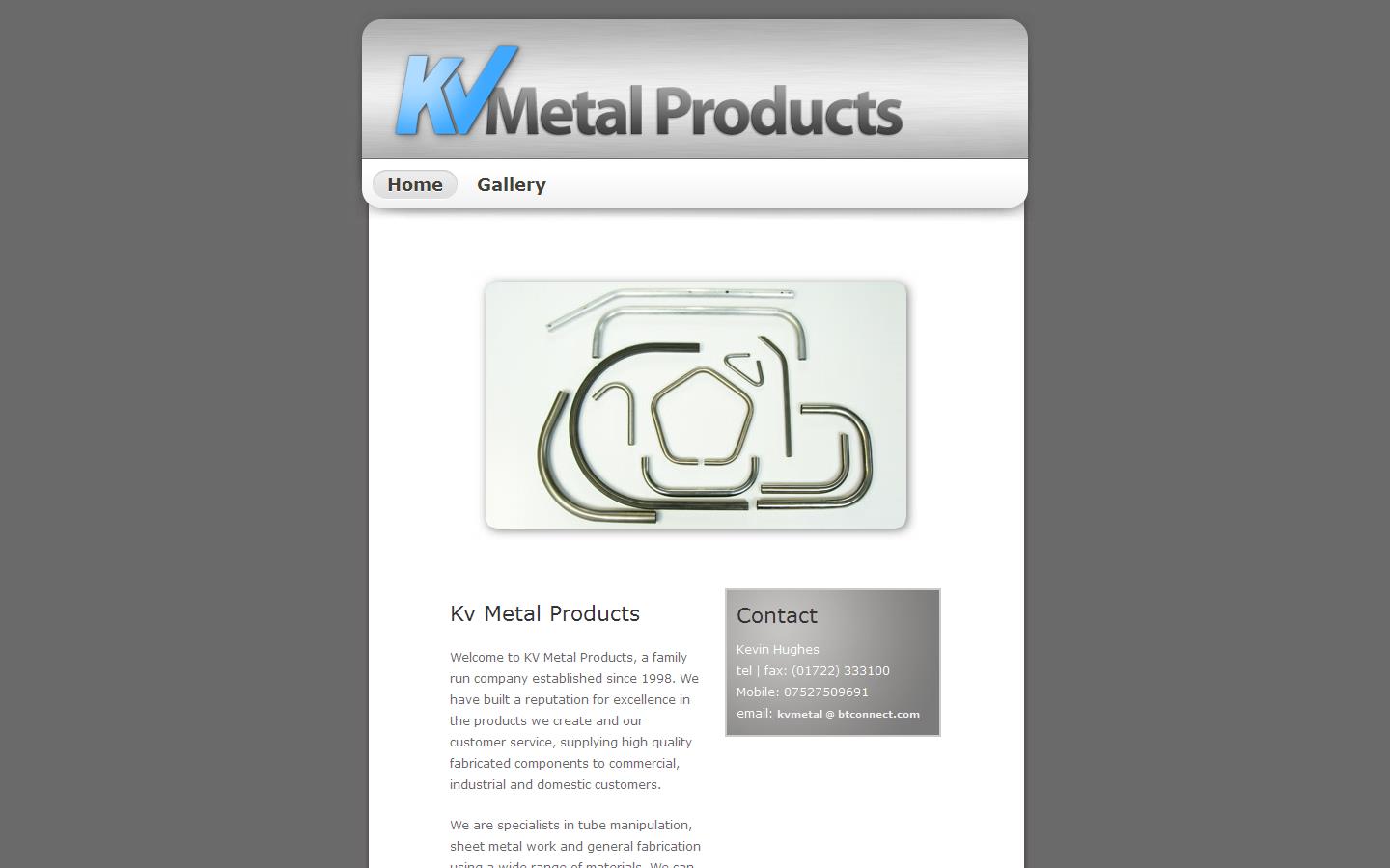 K V Metal Products Website