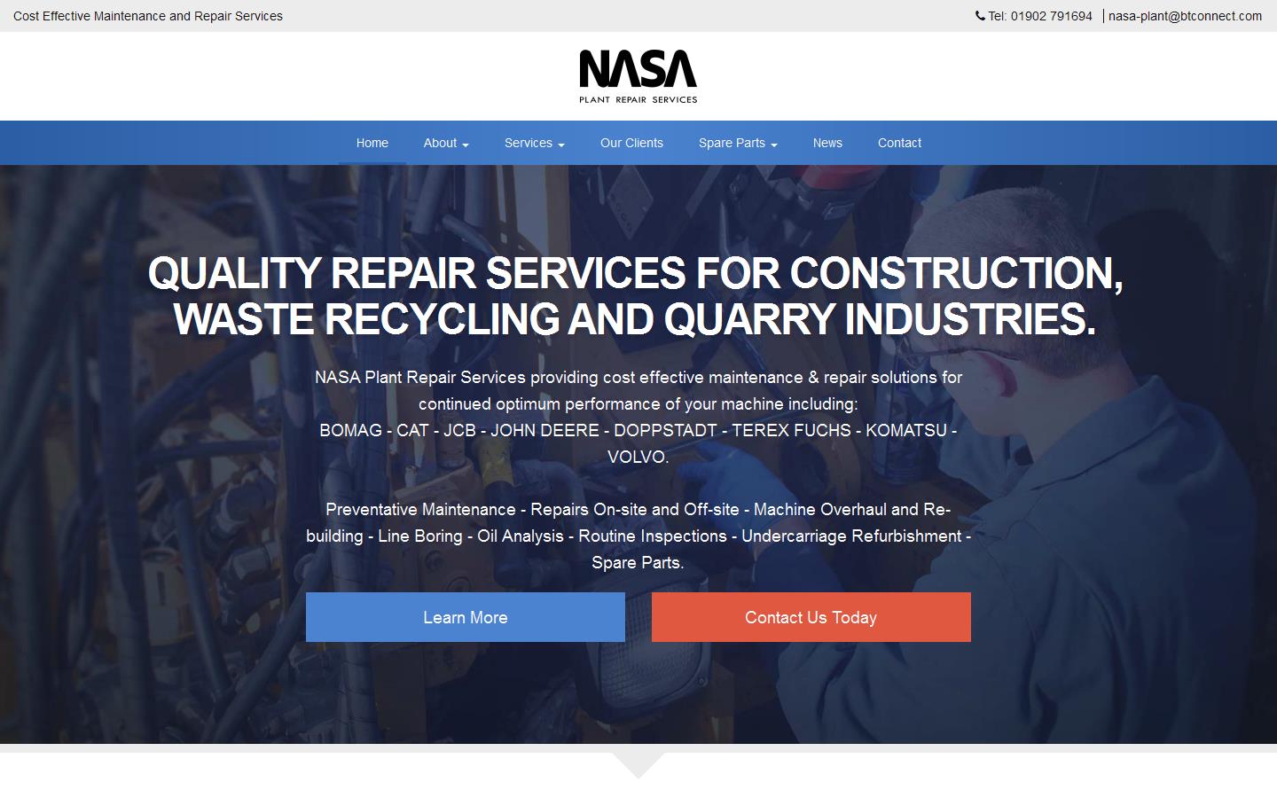 Nasa Plant Repair Services Ltd Website