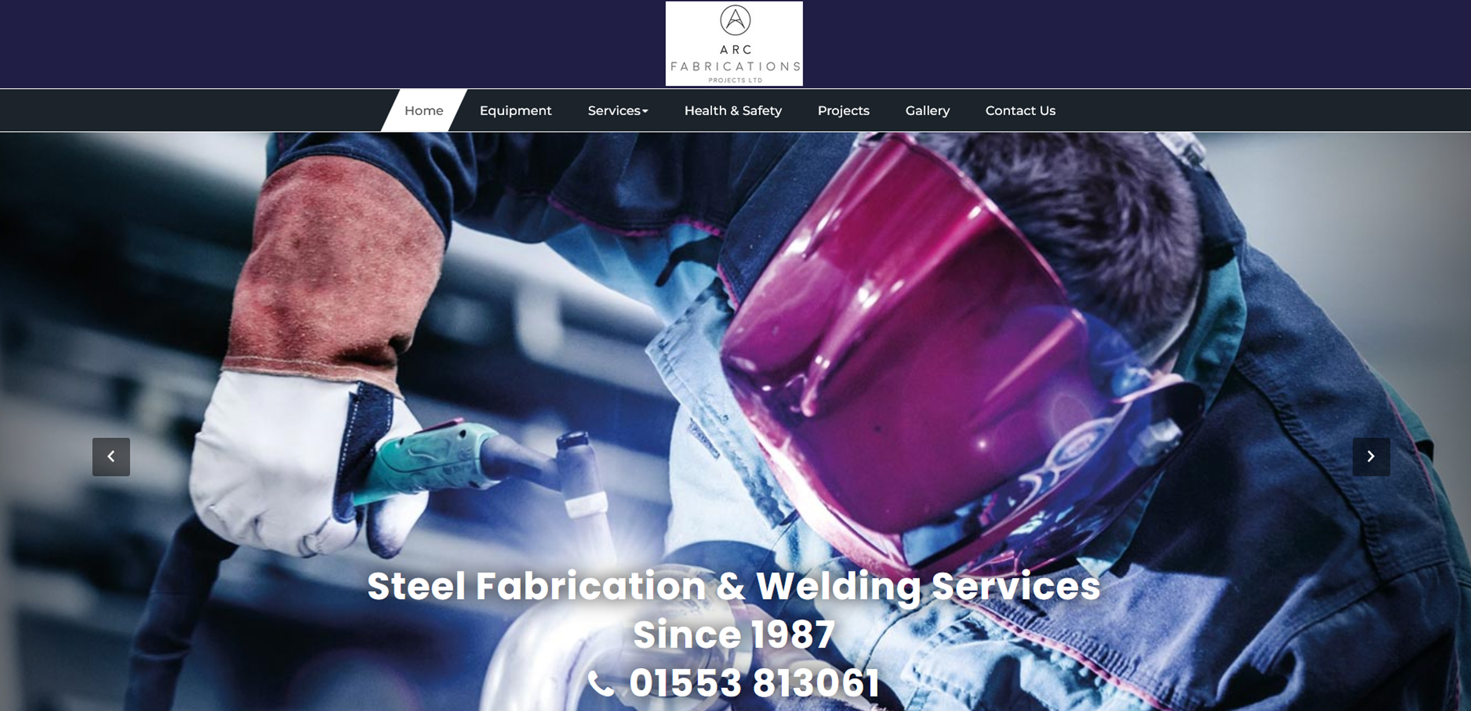 ARC Fabrications Ltd Website