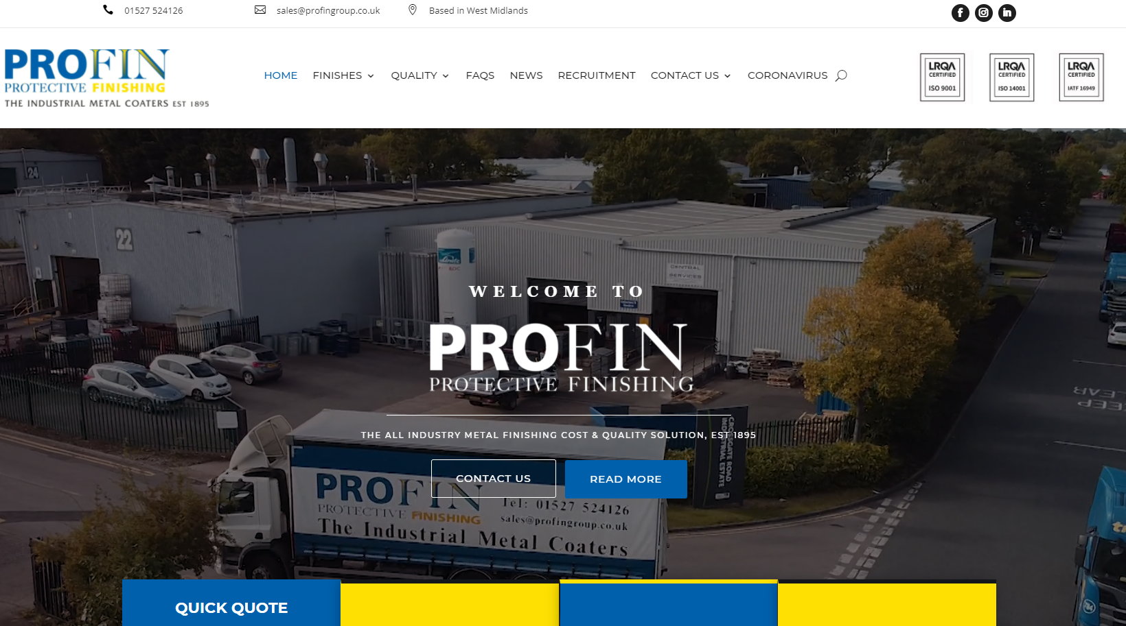 Profin Protection Finishing Website