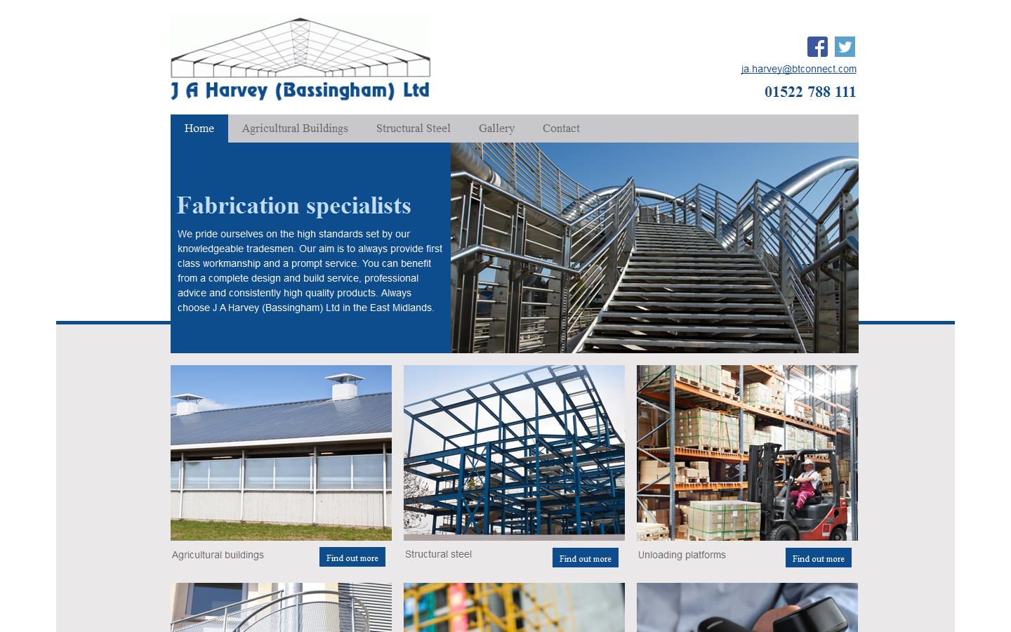 J A Harvey Bassingham Ltd Website